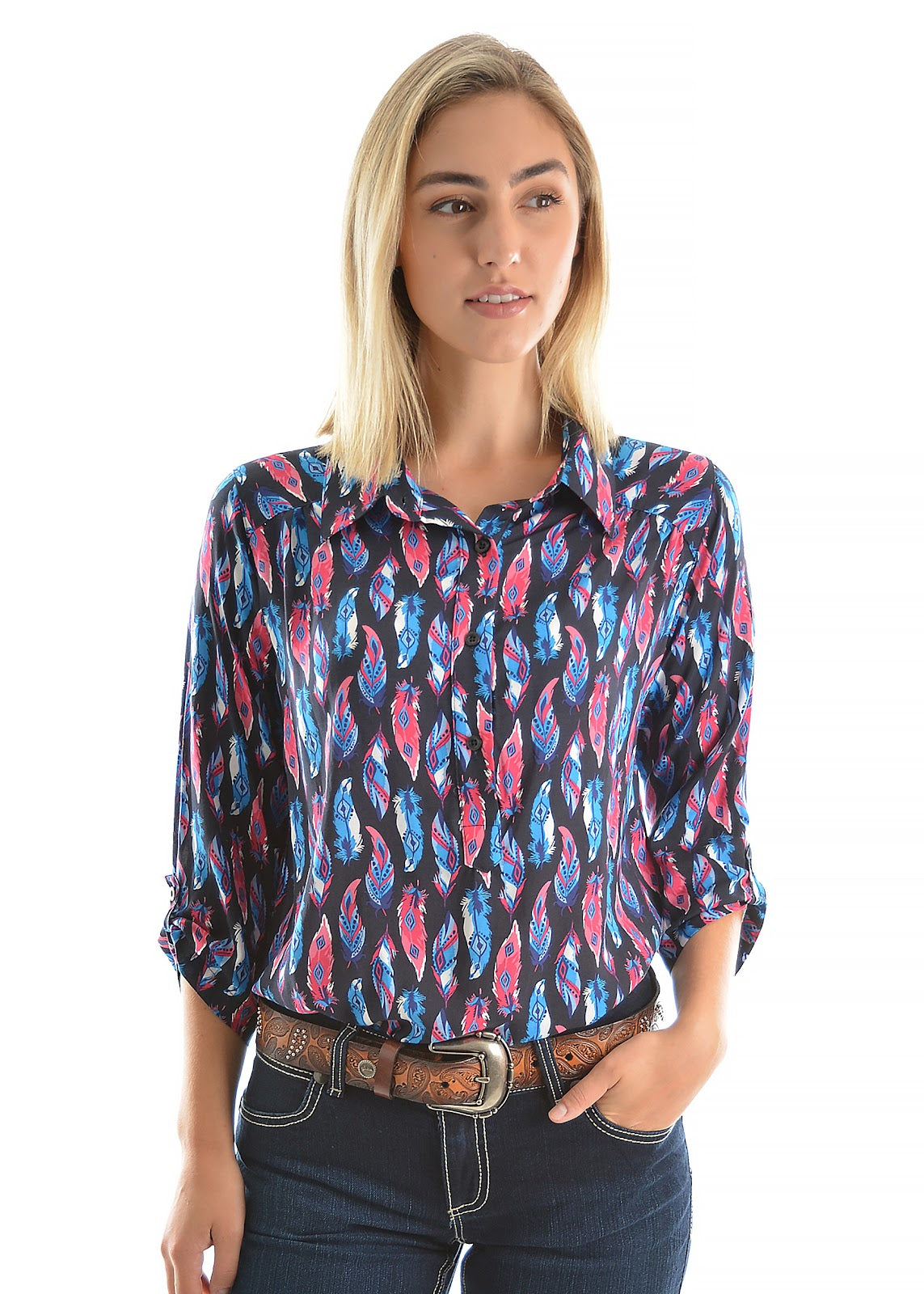 Wrangler Womens Malia Print Shirt%