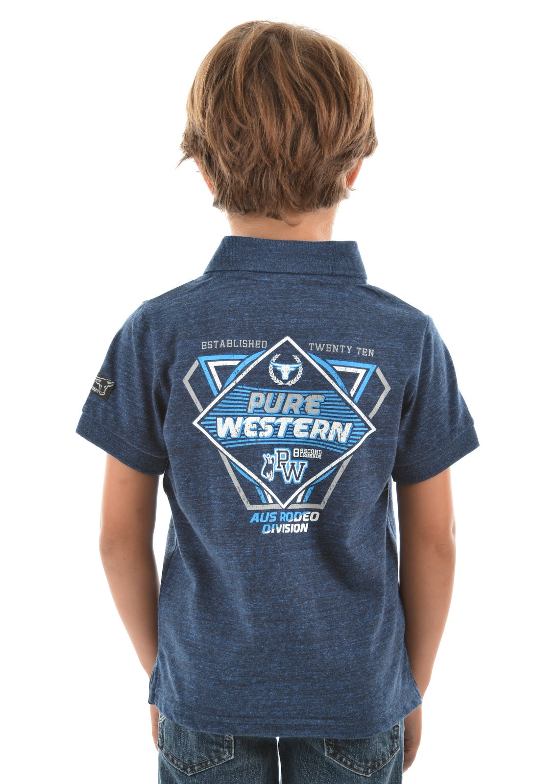 Pure Western Boys Bryson Short Sleeve Polo%