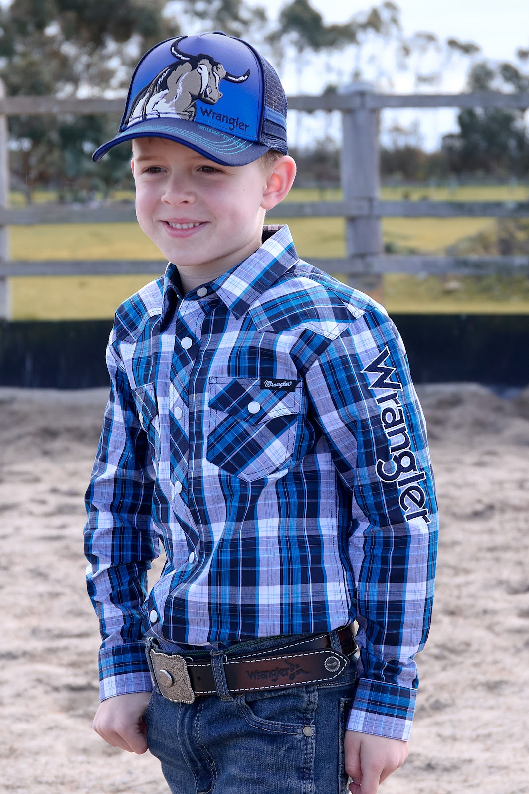 Wrangler Kids Robbie Trucker Cap (NvyBlu)