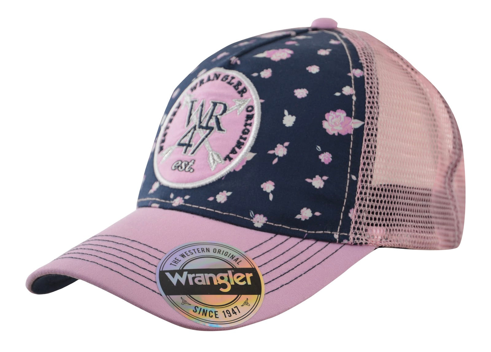 C-Wrangler Girls Stormi Cap (Wht/Pnk)%