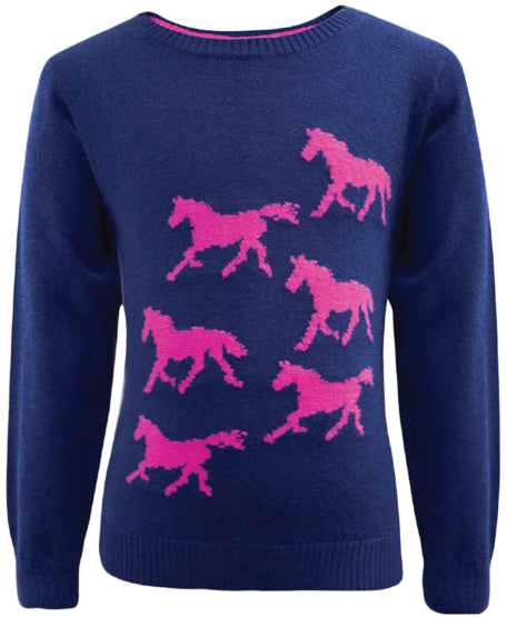 Thomas Cook Girls Horse Knit Jumper%