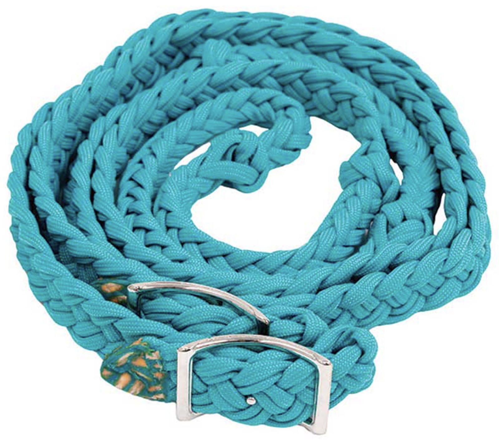 Zilco Braided Barrel Reins (Turquoise)