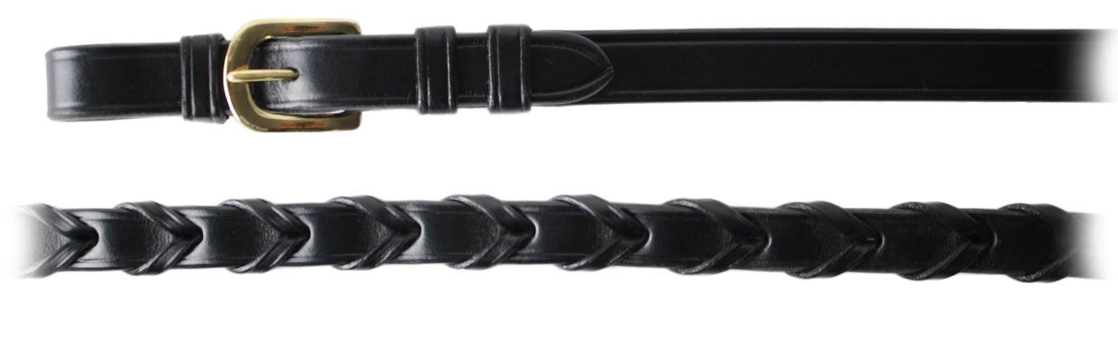 S/Cruz Laced Leather Reins GLD Buckles%