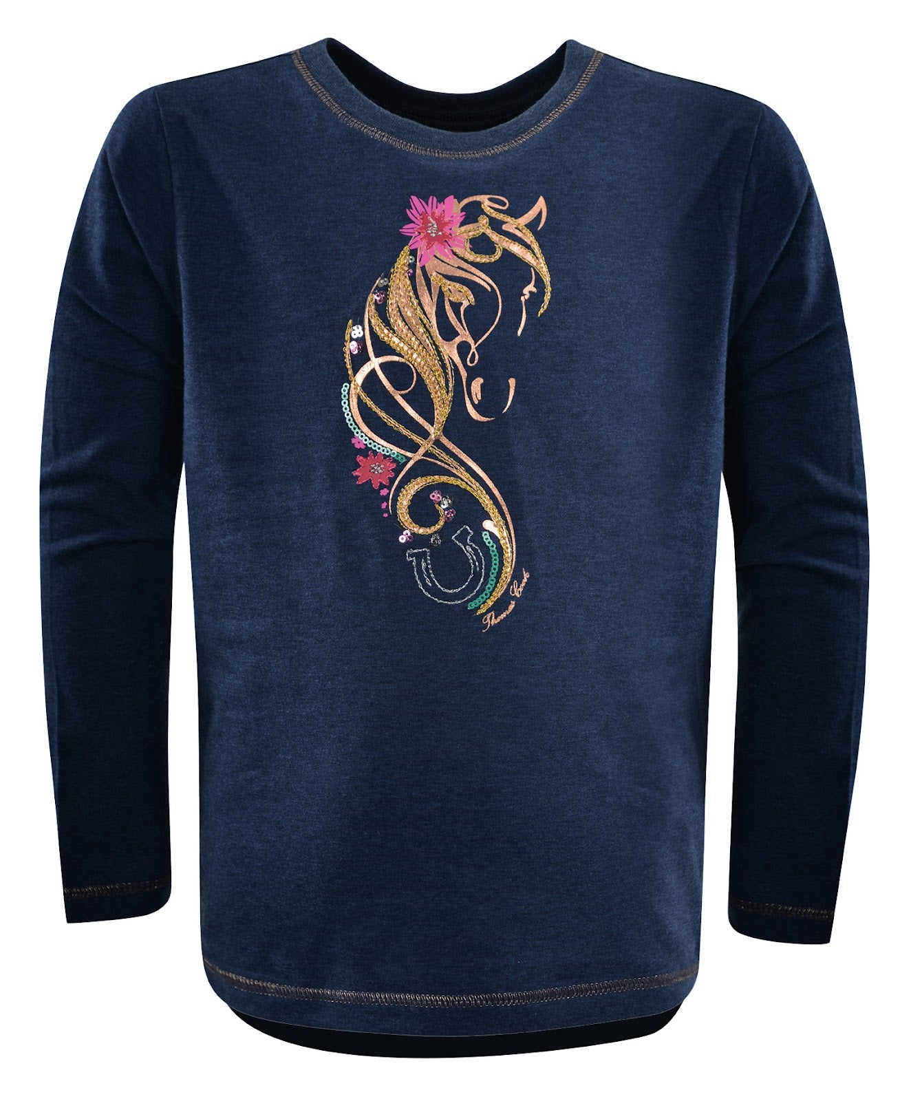 Thomas Cook Girls Lucky Horse Long Sleeve Top%