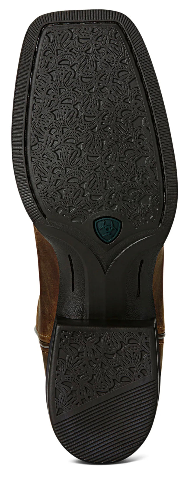 Ariat Wms Round Up Wide Sqr Toe Brown / 5.5