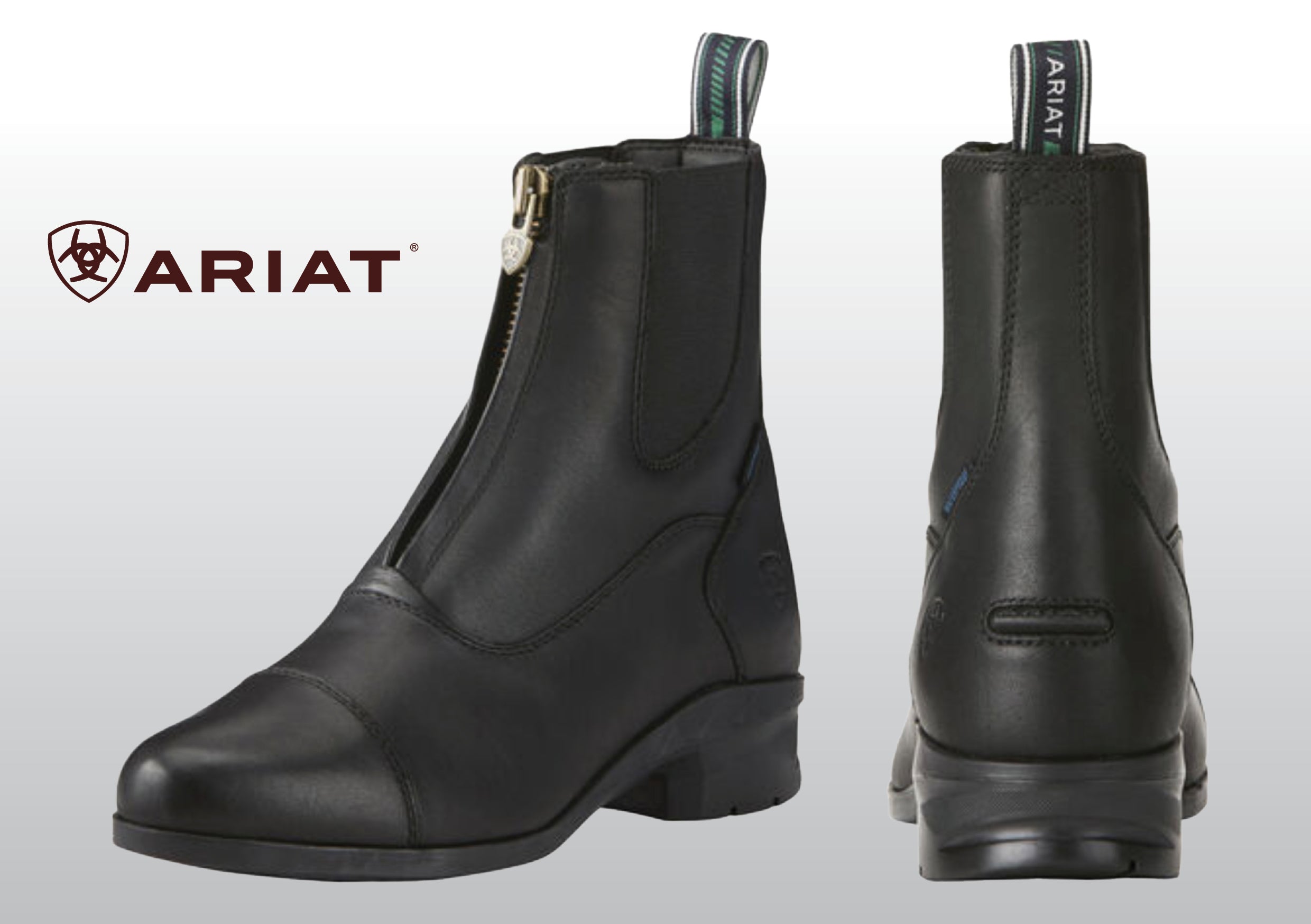 Ariat Wms Heritage IV Zip H2O Black / 10