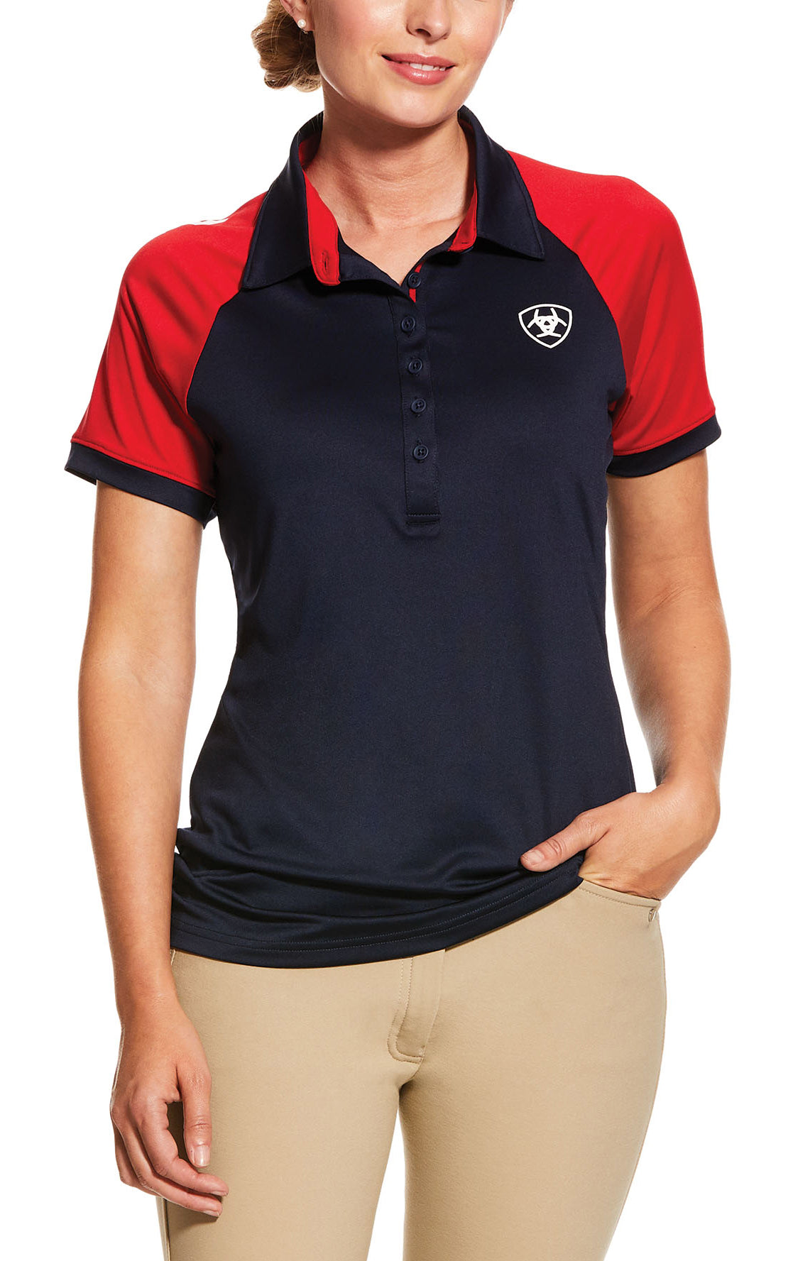 Ariat Wms Team 3.0 Polo % Navy / Large