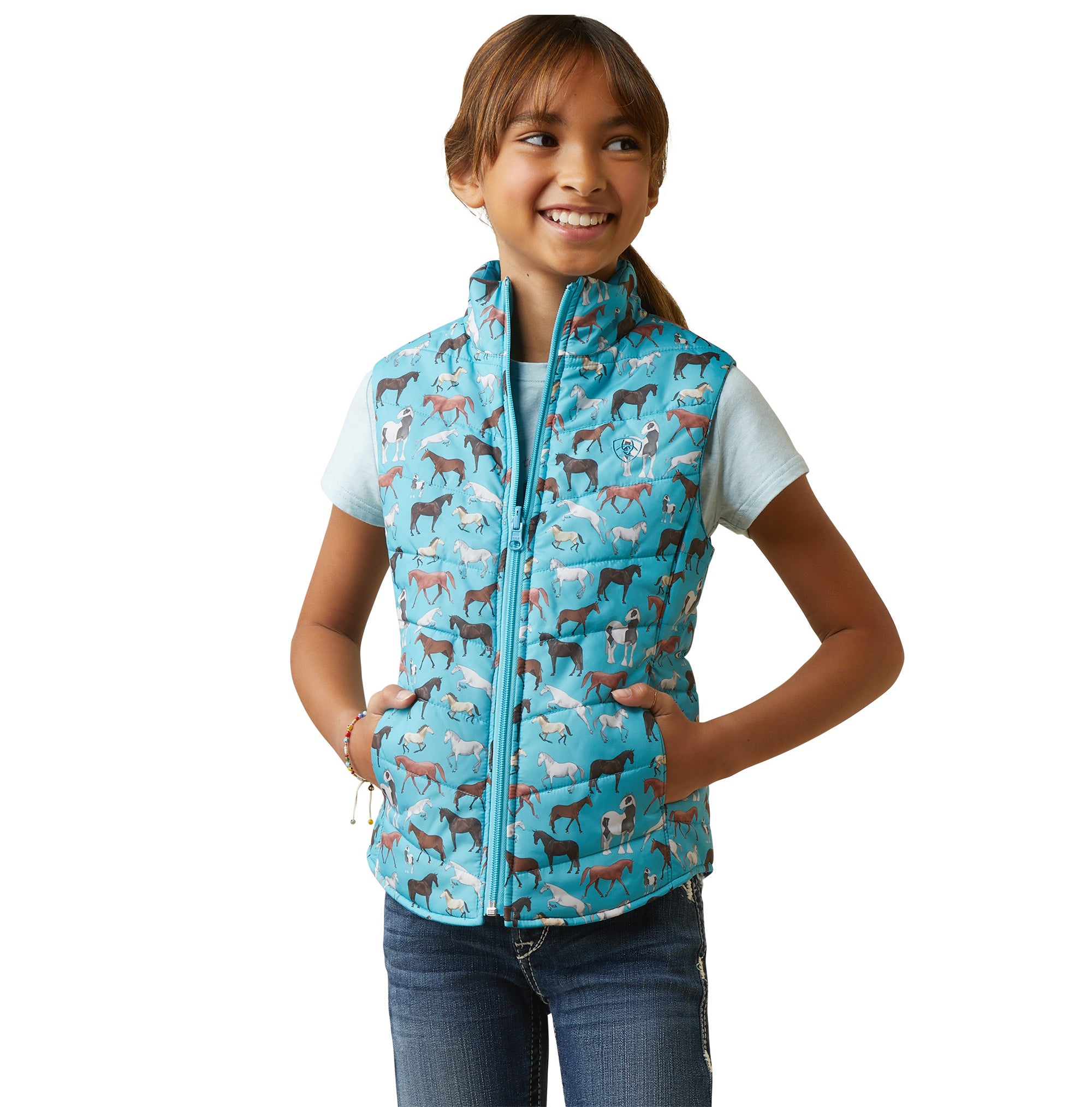 Ariat YTH Bella Vest Aqua Herd / Large
