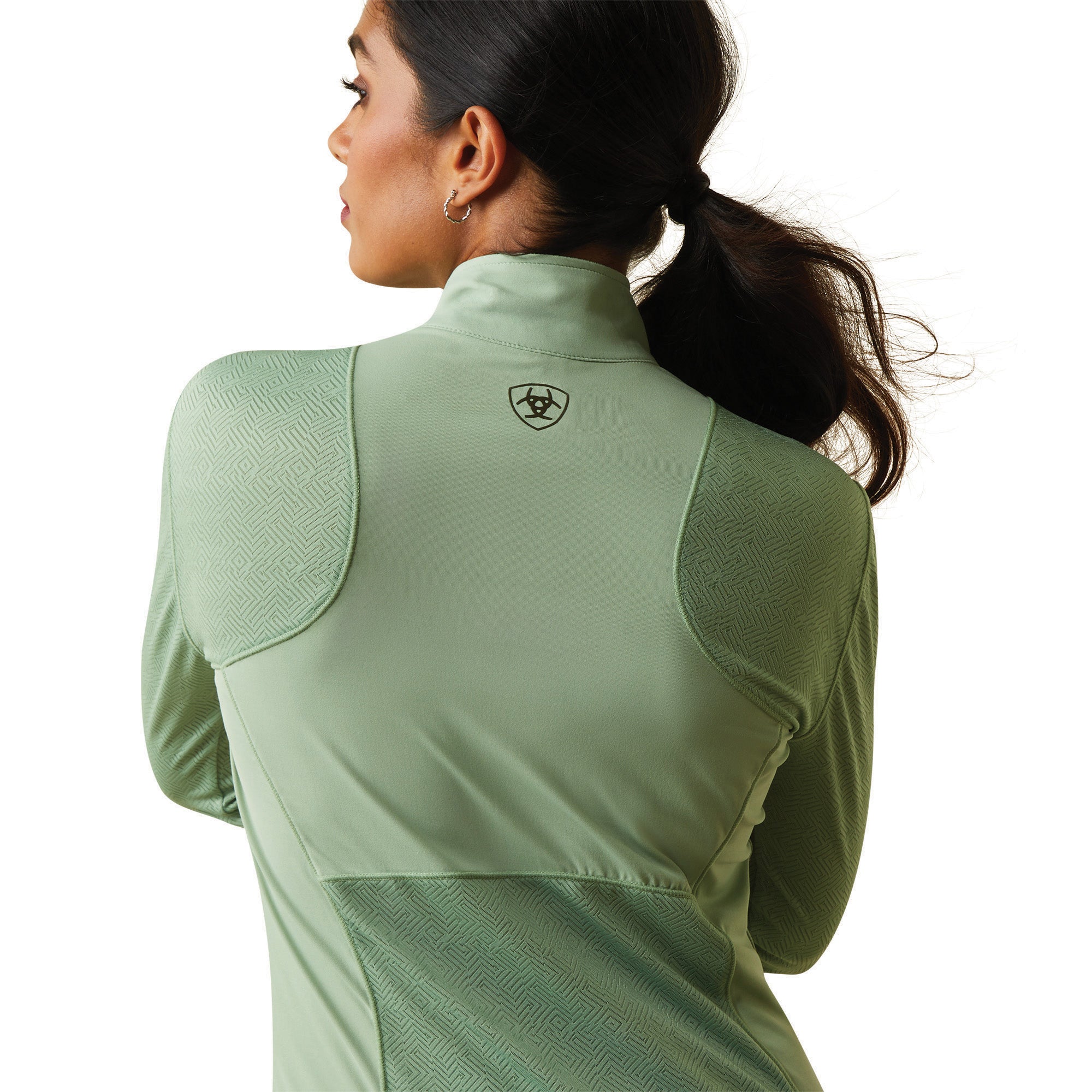 Ariat Wms Breathe 1/4 Zip LS % Basil / Large