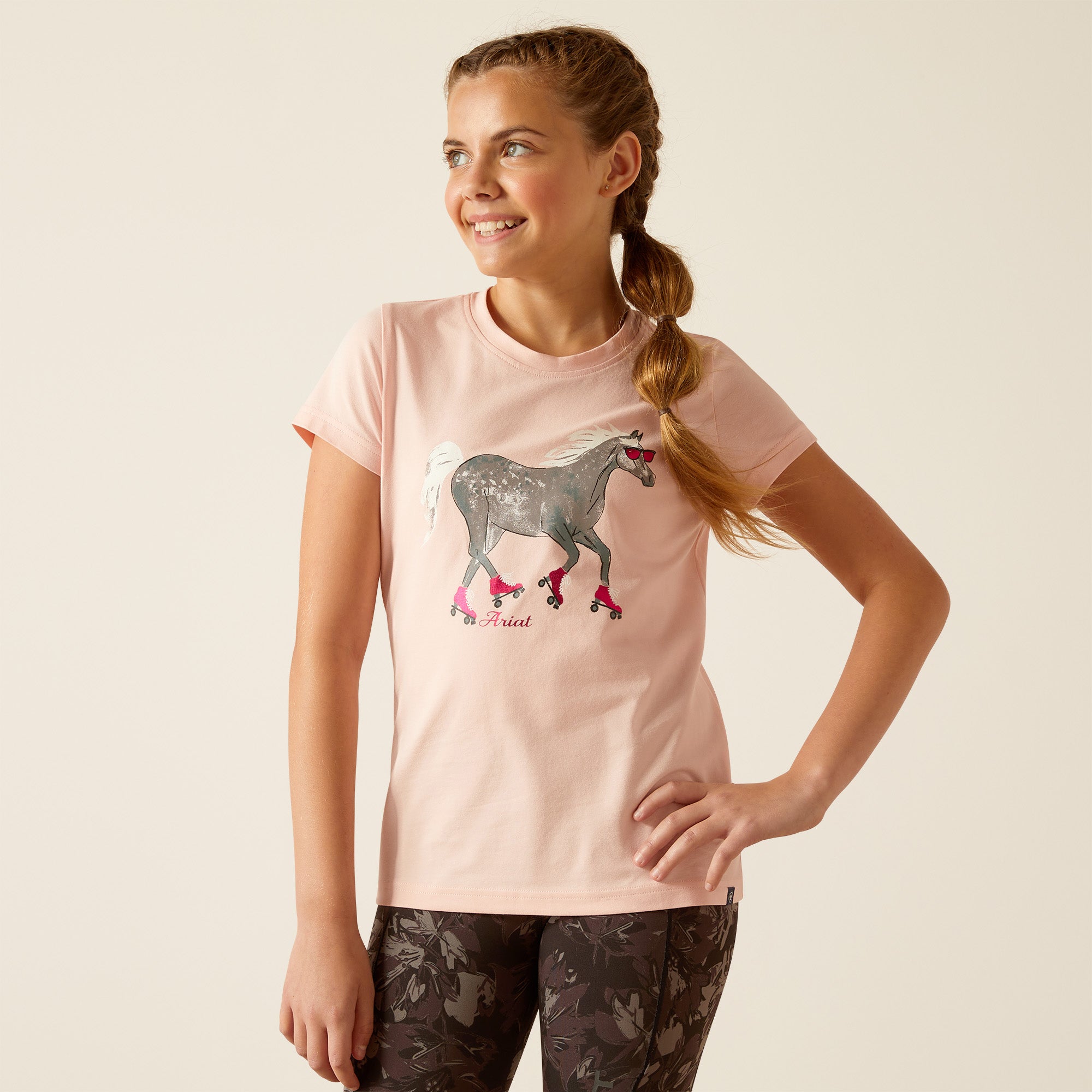 Ariat YTH Roller Pony T-Shirt % Rose / Large