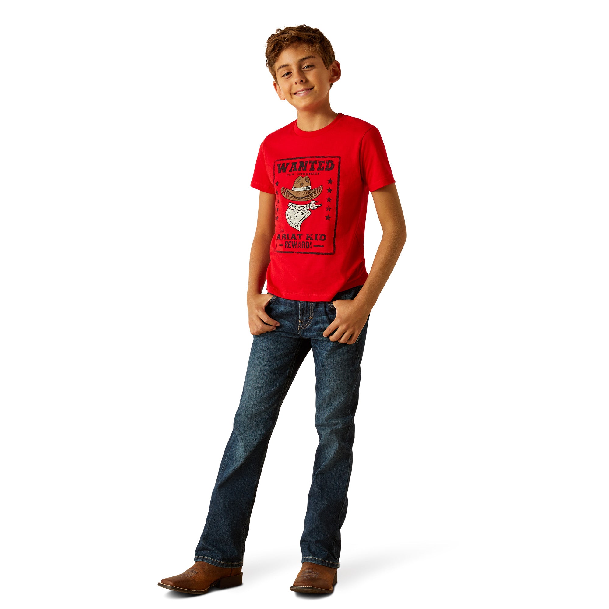 Ariat Boys Kid S/S T-Shirt Red / Large