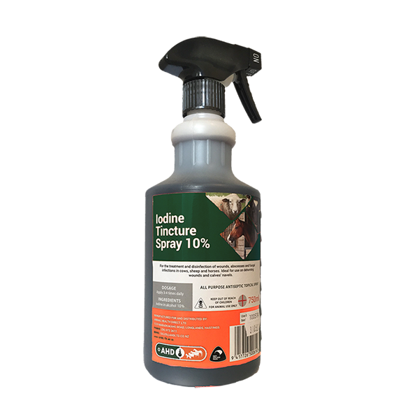 AHD Iodine Tincture Spray 10% (750ml)