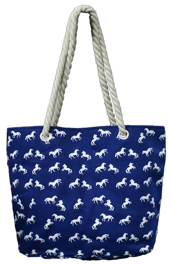 Beach Bag w/Horse Print Black / All