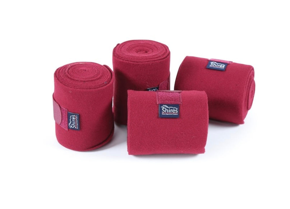 Shires Fleece Bandages Pack of 4 Navy / All