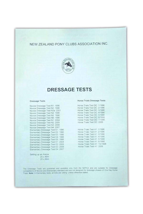 Dressage Test Book - Championship%