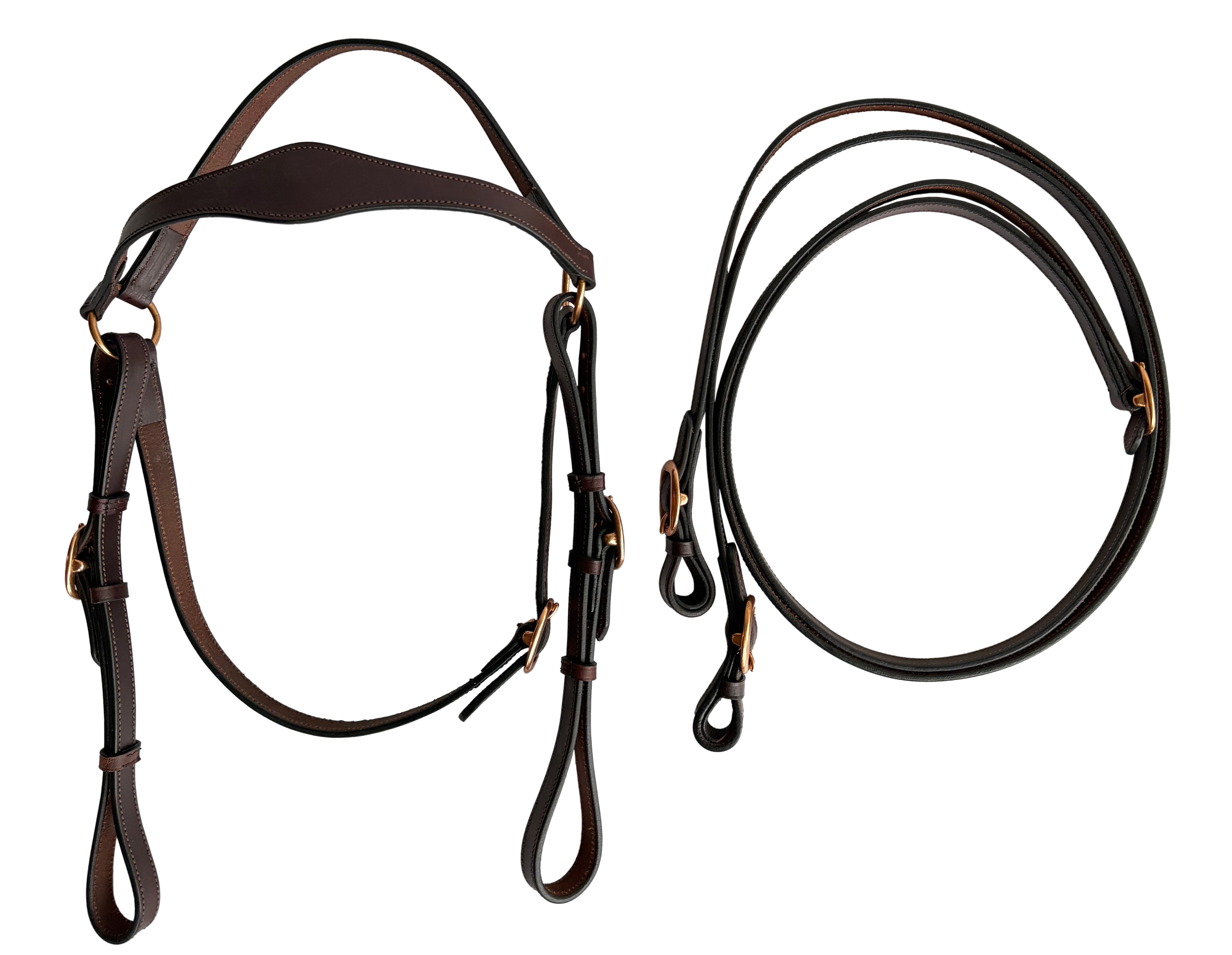 Origin Shaped Barcoo Bridle w/Reins(Brn)