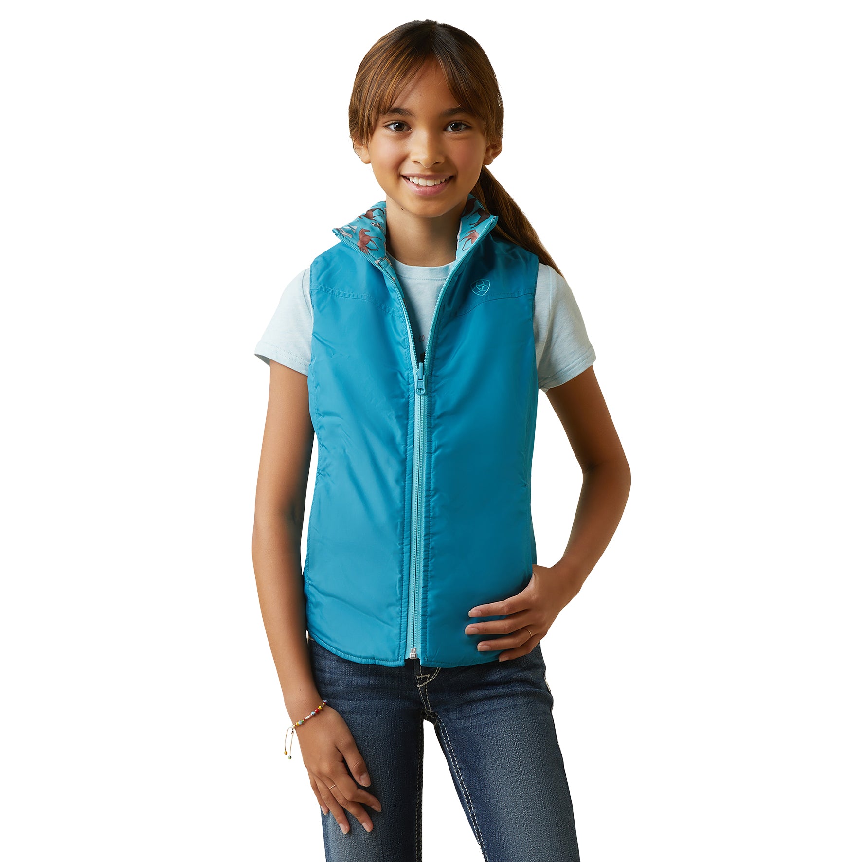 C-Ariat Youth Bella Vest (XXL Aqua Herd)