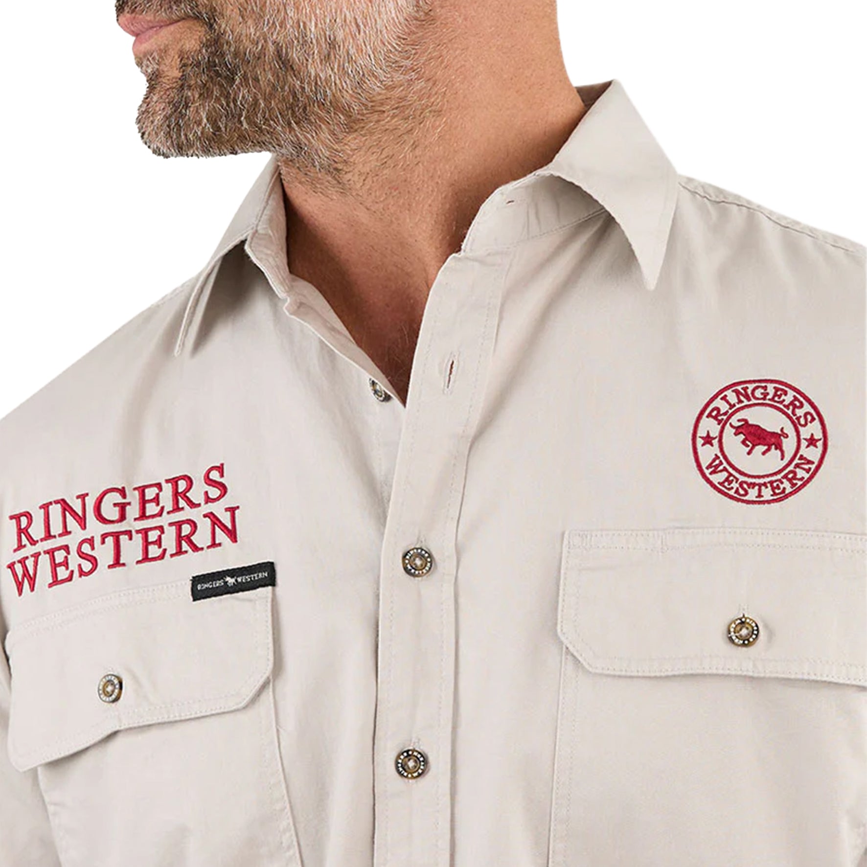 C-Ringers Hawkeye FB Shirt (L Bei/Red)
