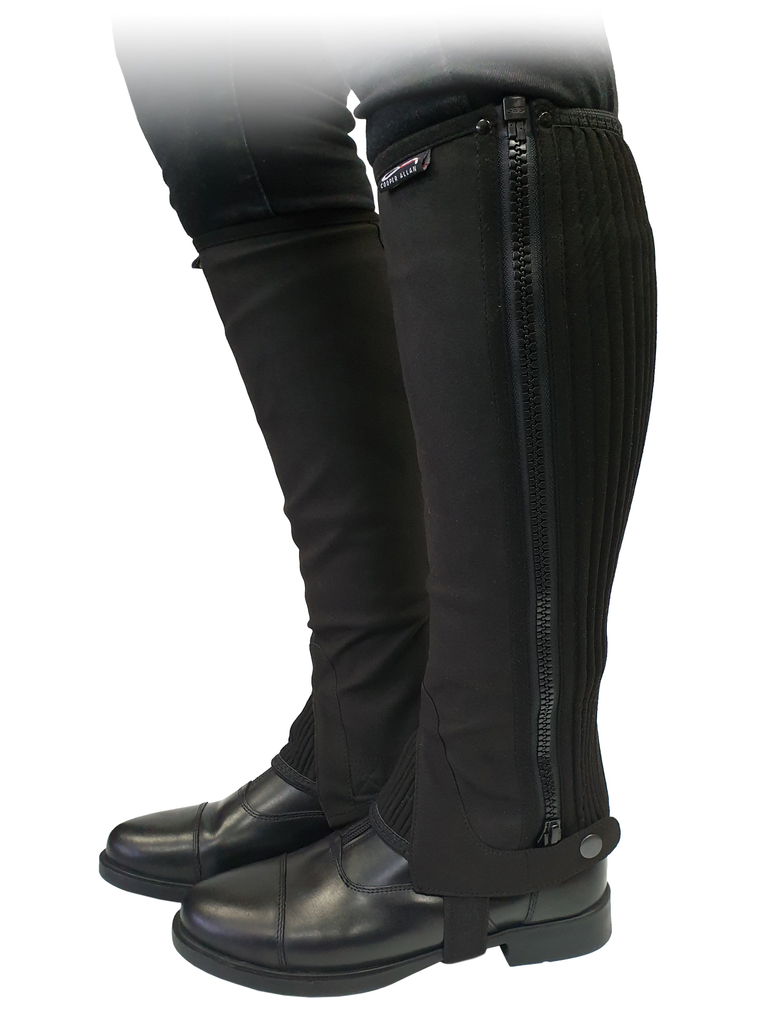 CA Half Chaps Syn Suede Brown / X Large
