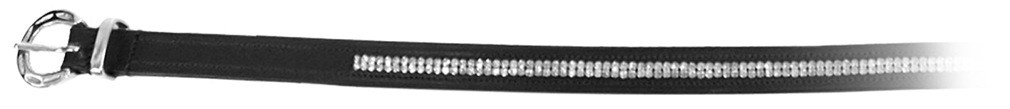 Enzo Leather Diamante Belt Black / 85