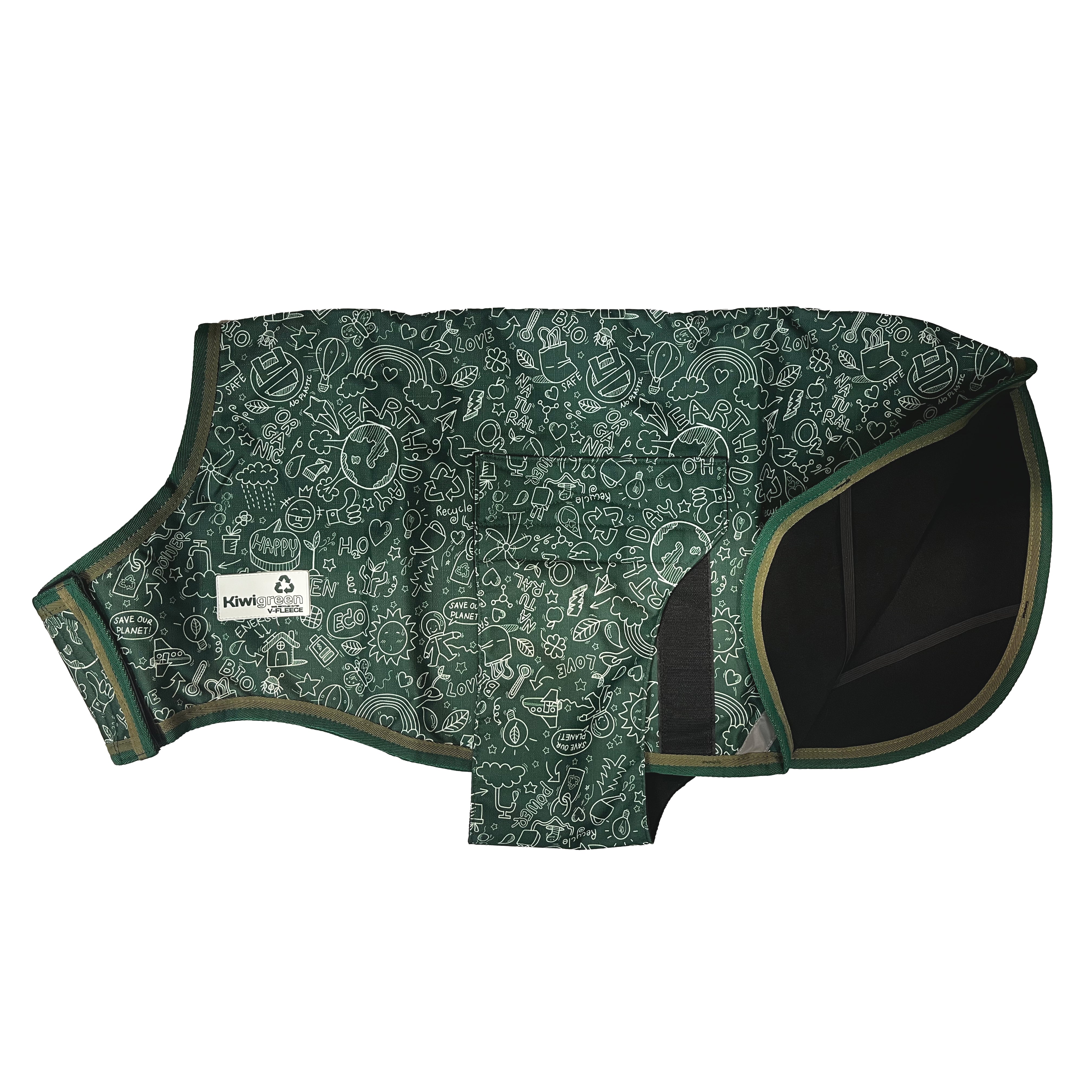 KiwiGreen 600D Fleece Lined Dog Coat One / 12