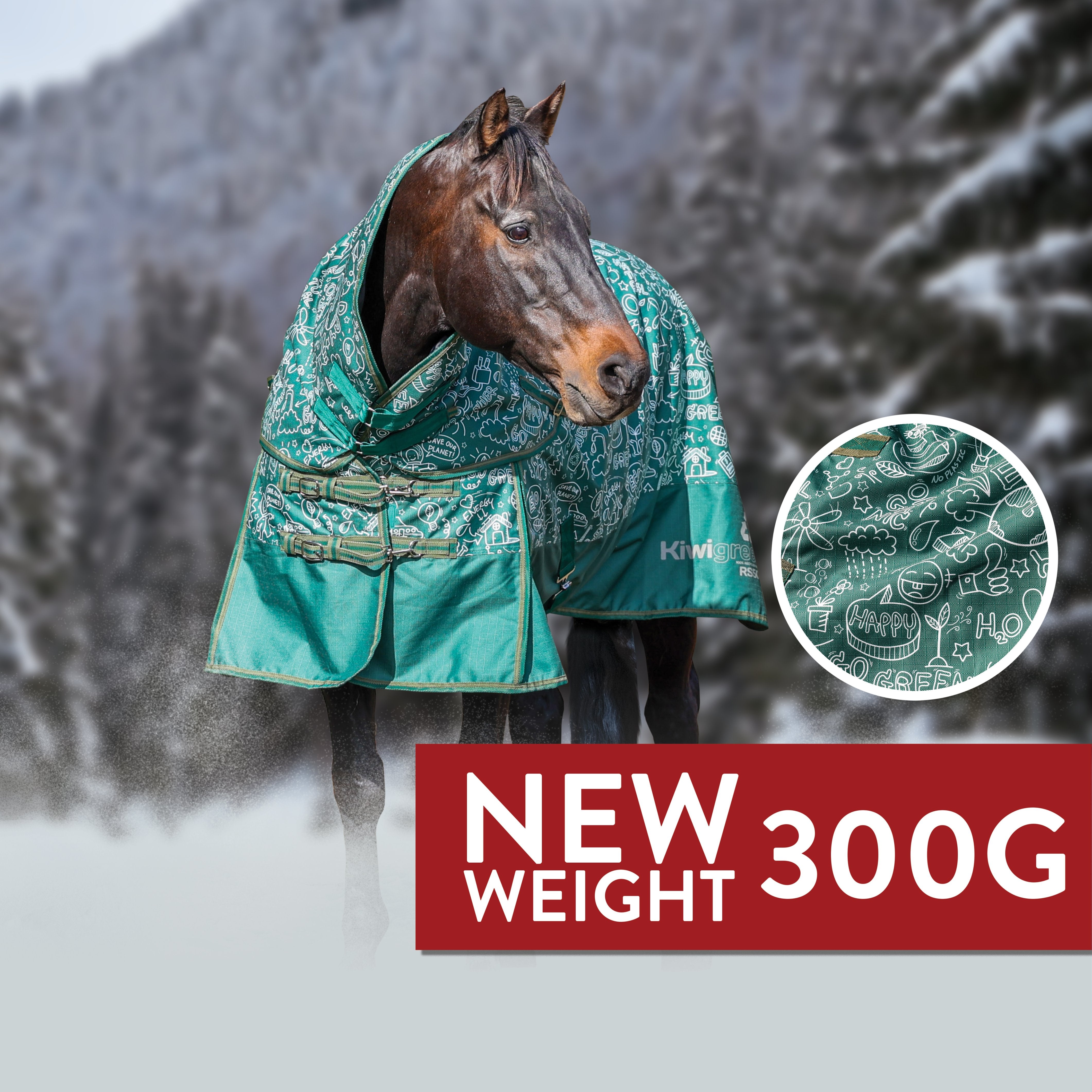 KiwiGreen 1200 Winter Rug Set 300g One / 4.3