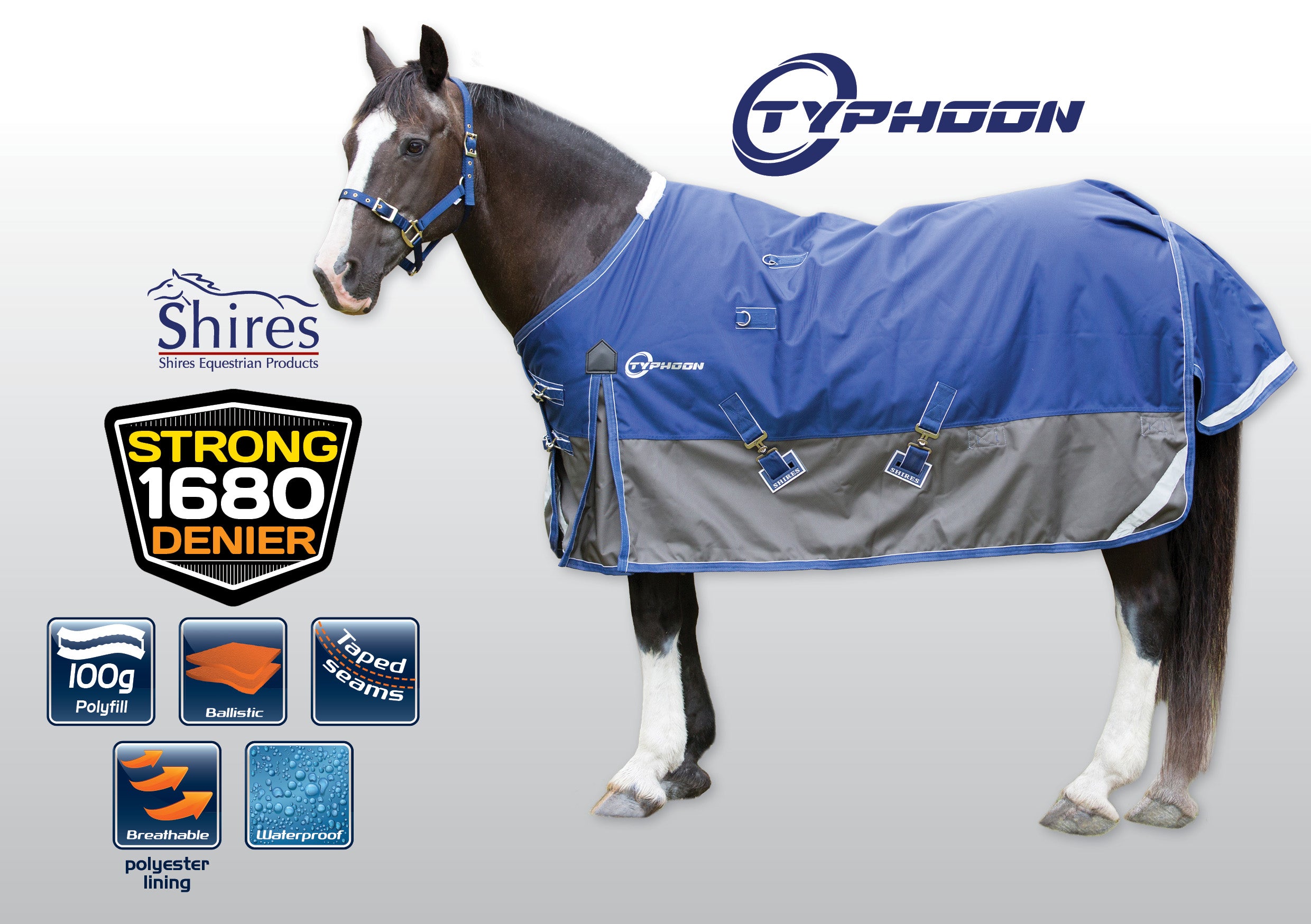 Shires Typhoon Rug Only 100g One / 3