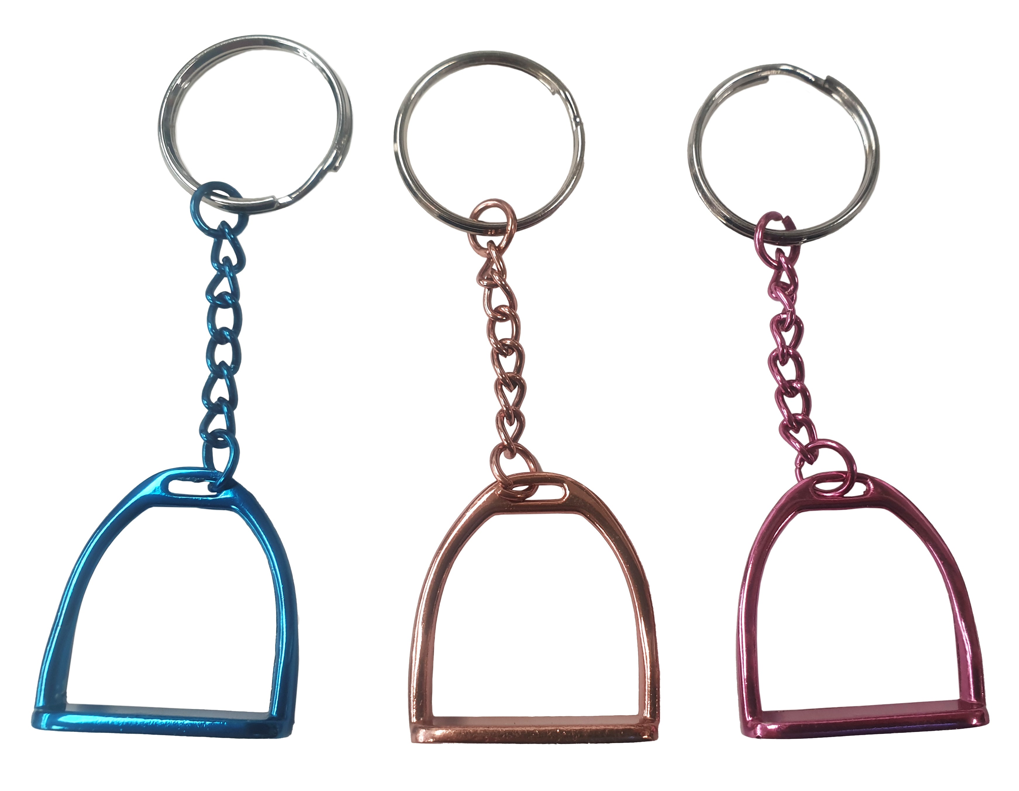 Enzo Aluminium Key Ring Stirrup Blue / All