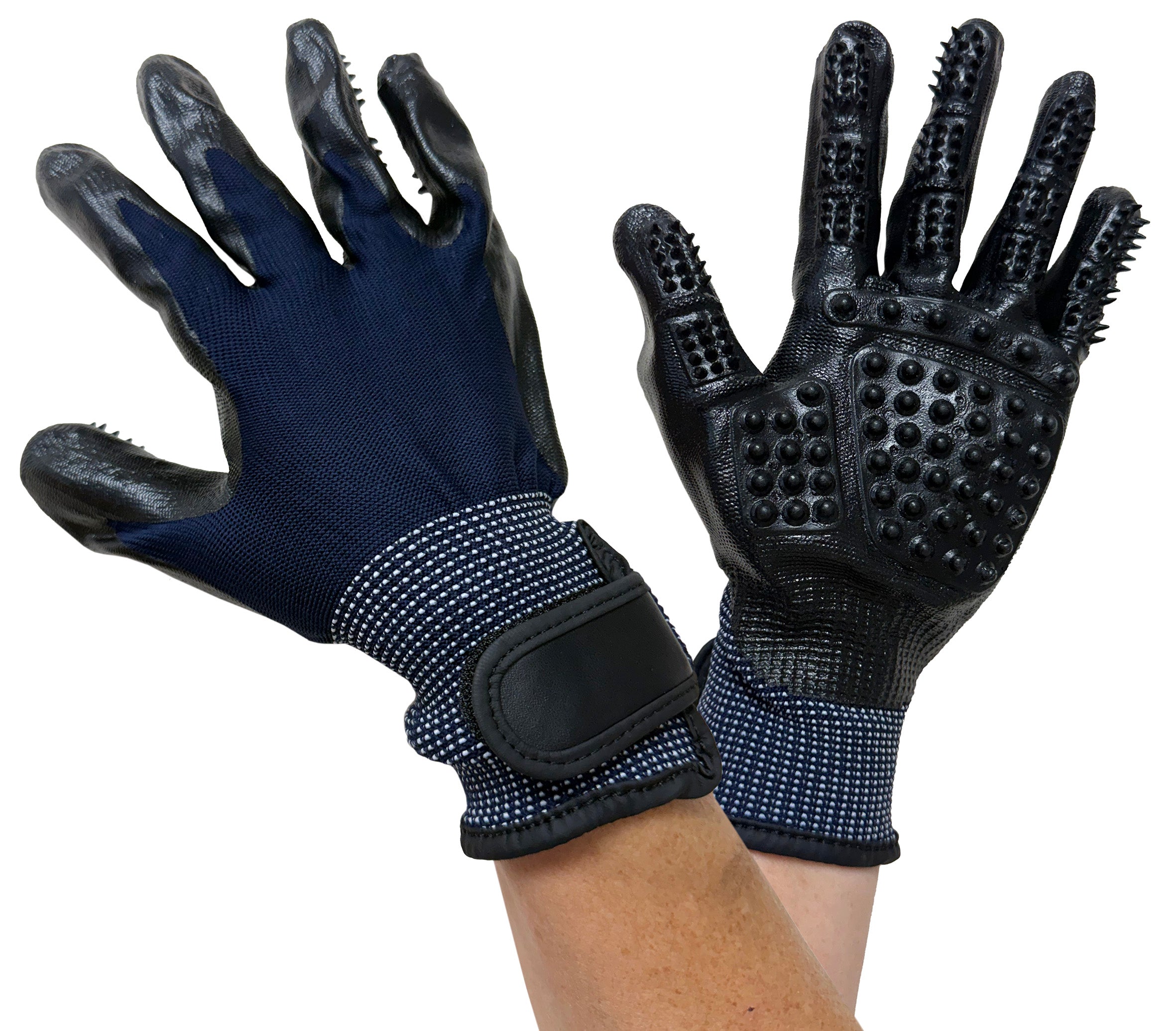 Pets Grooming Glove Black / All