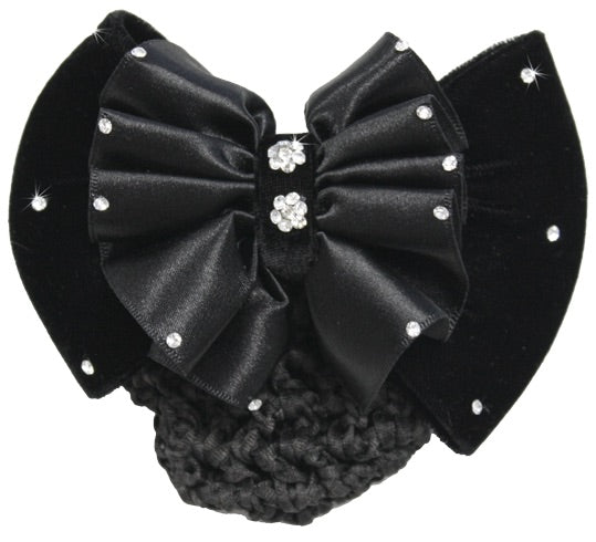 Hairnet with Bow Deluxe Black / All