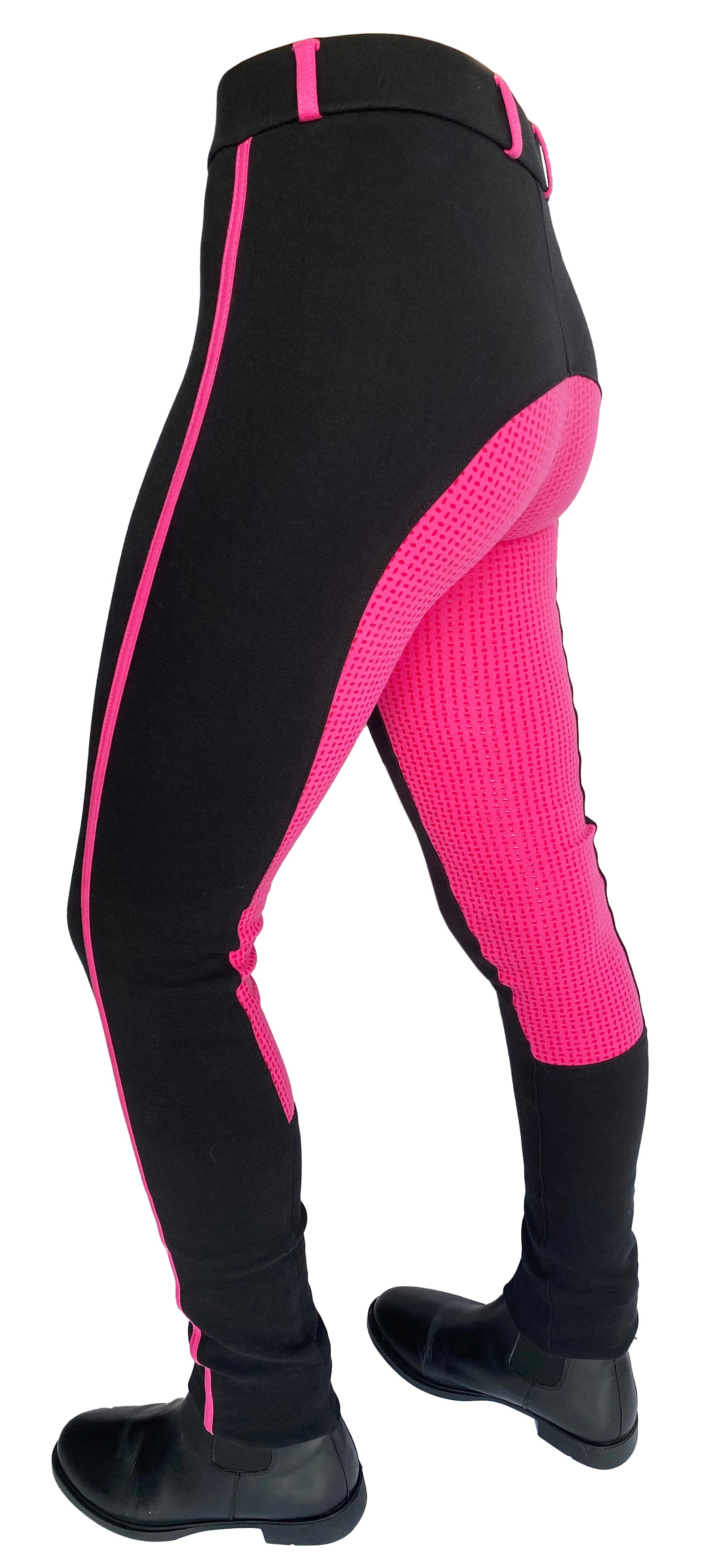 CA Stripe Pullon Kids w/Grip Black/Pink / 4