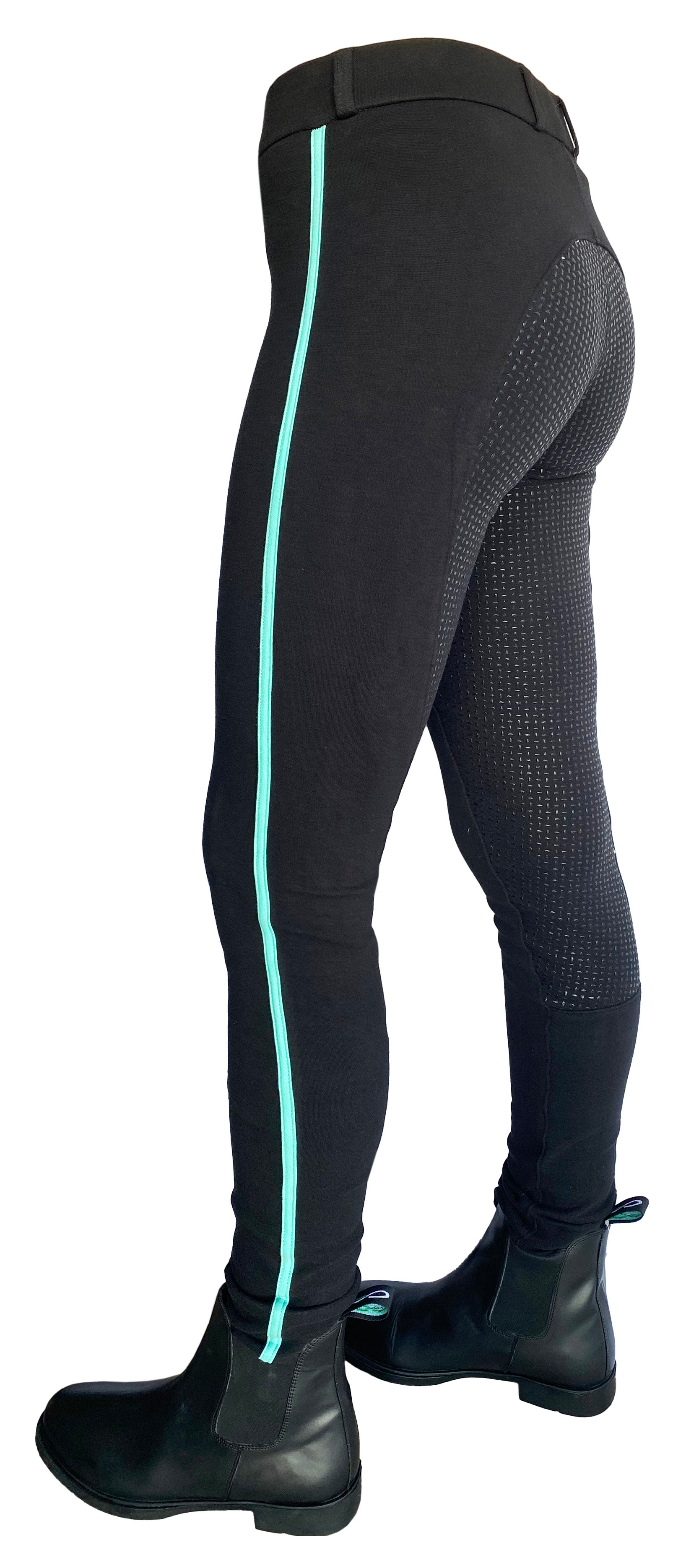 CA Stripe Pullon Ladies w/Grip Black/Pink / 8