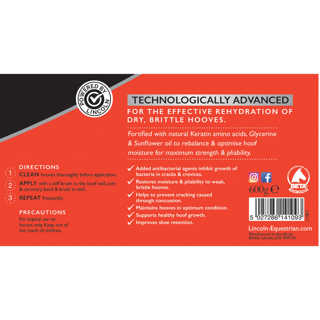 Lincoln Intensive Hoof Moisturiser(600g)