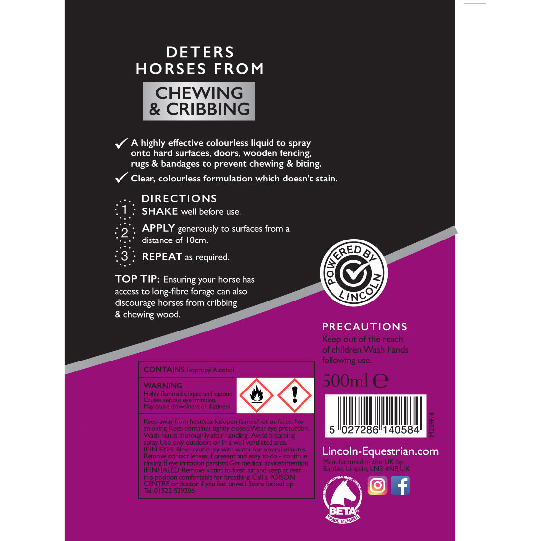 Lincoln Stop Cribbing Liquid (500ml)