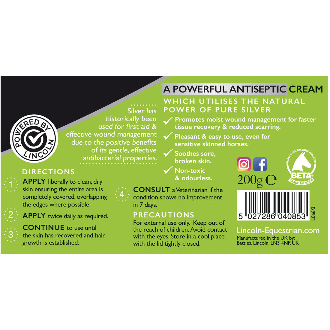 Lincoln Silver Wound Cream (200g)