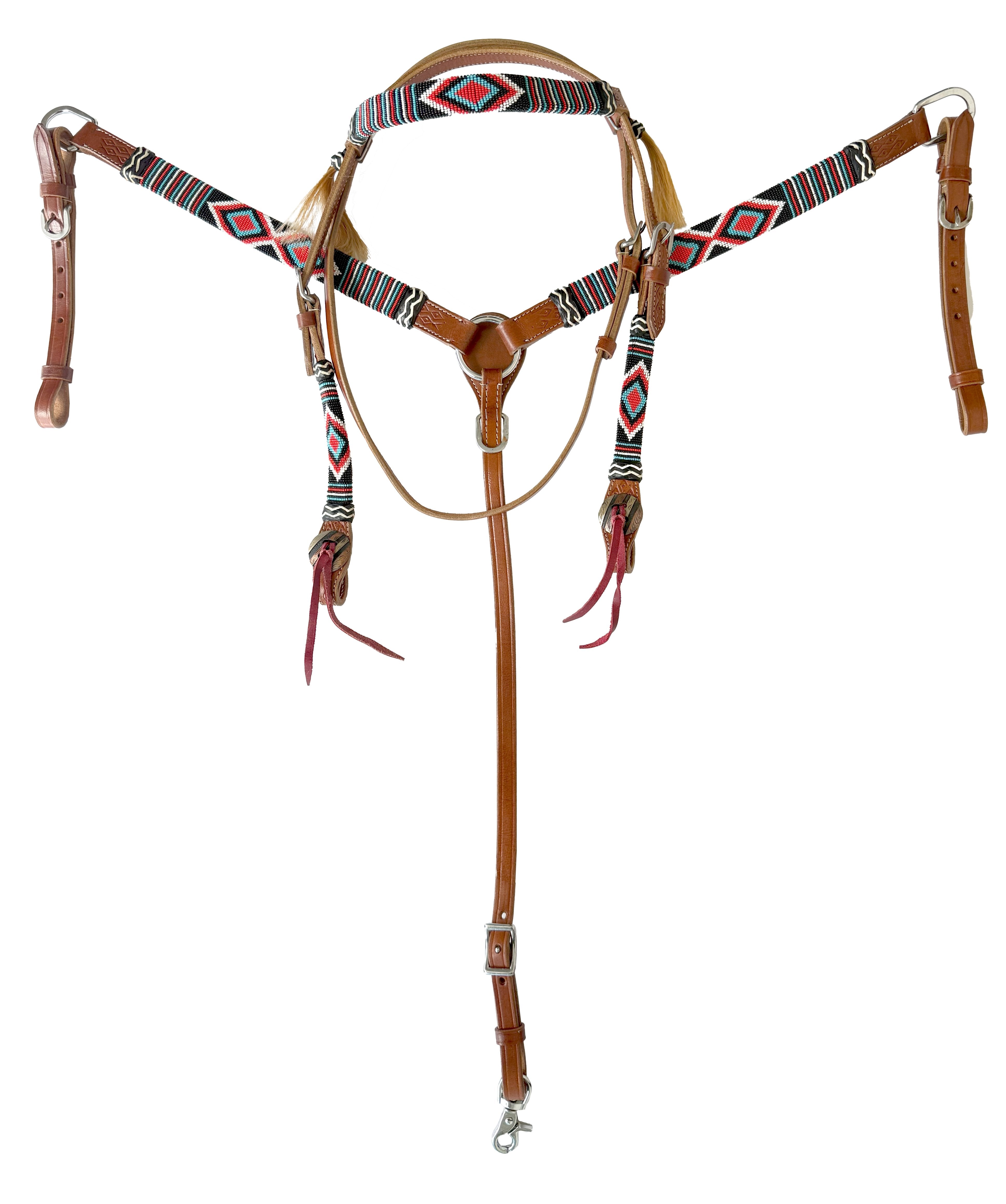Origin Beaded Headstall & B/Plate Set