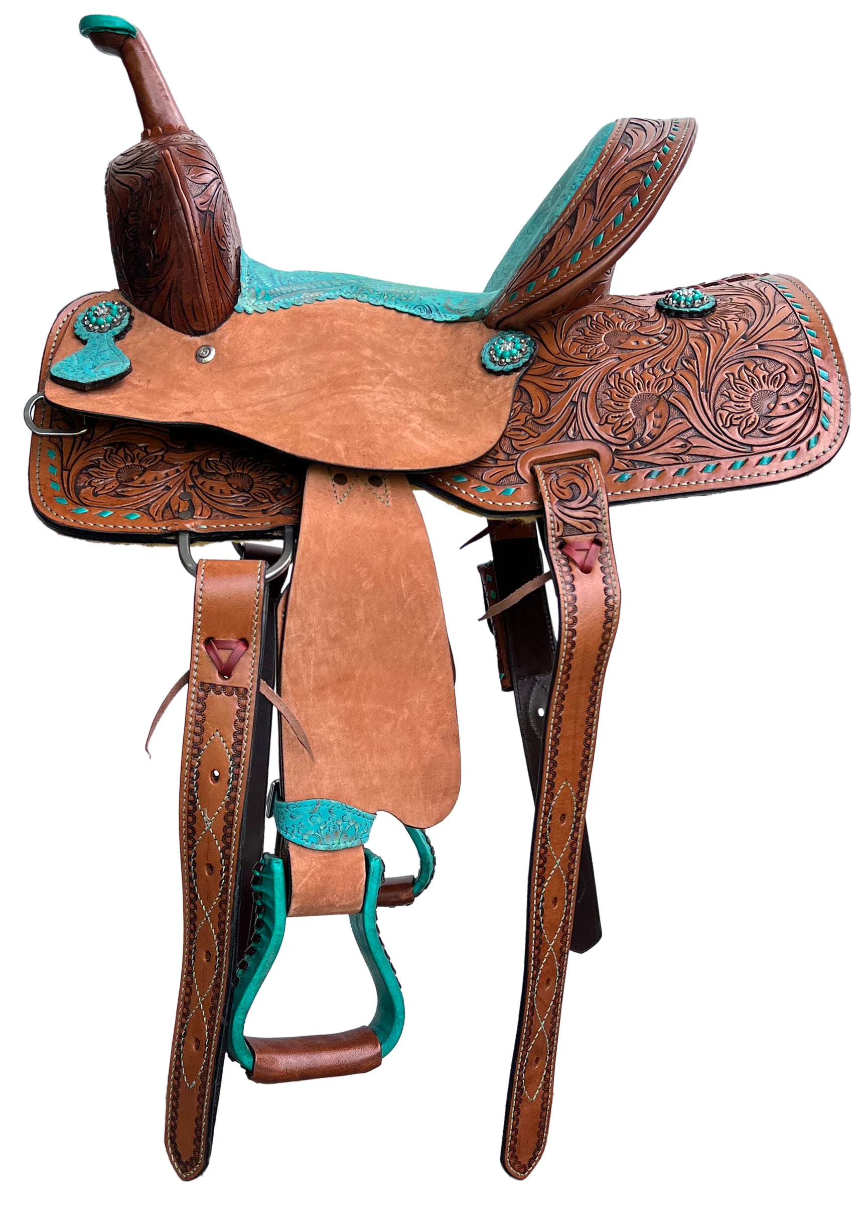 Origin Blue Suede Barrel Saddle Blue / 13