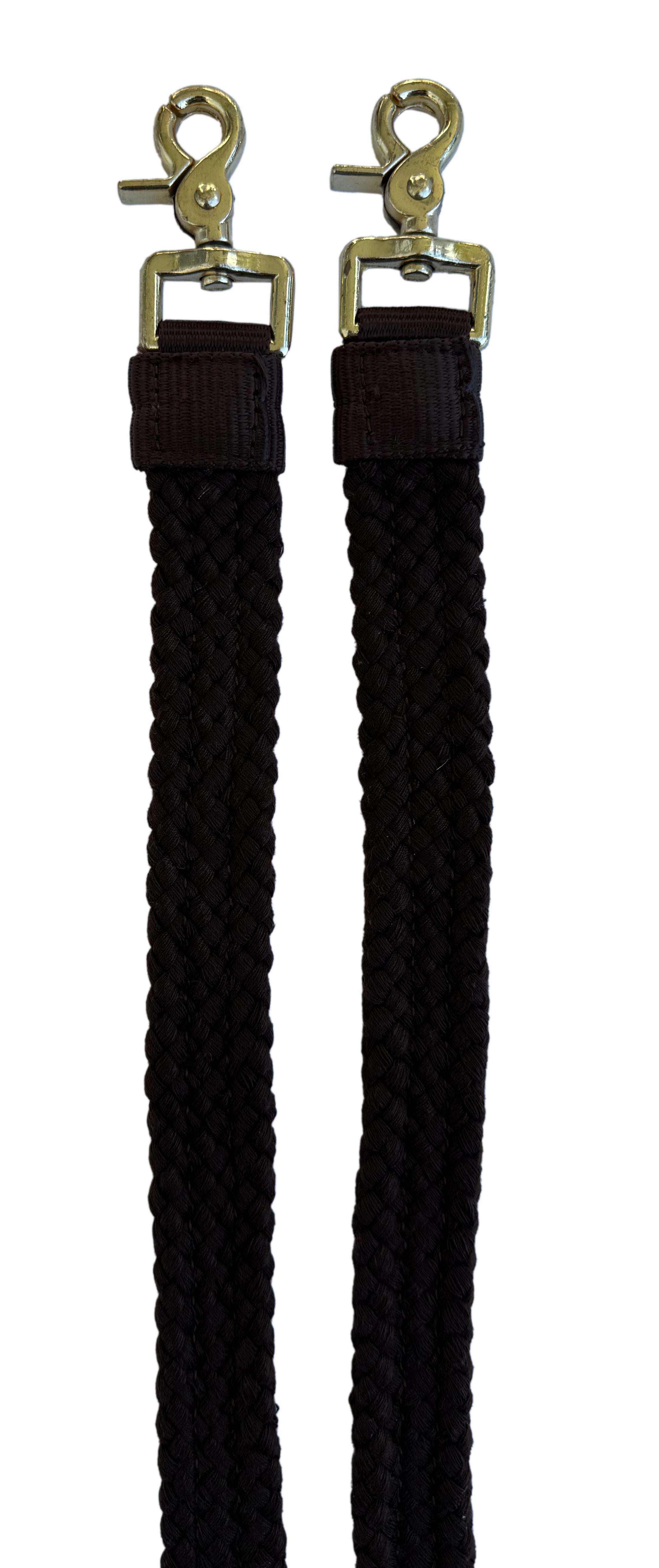 Origin Cotton Braided Reins w/Clip(Brn)