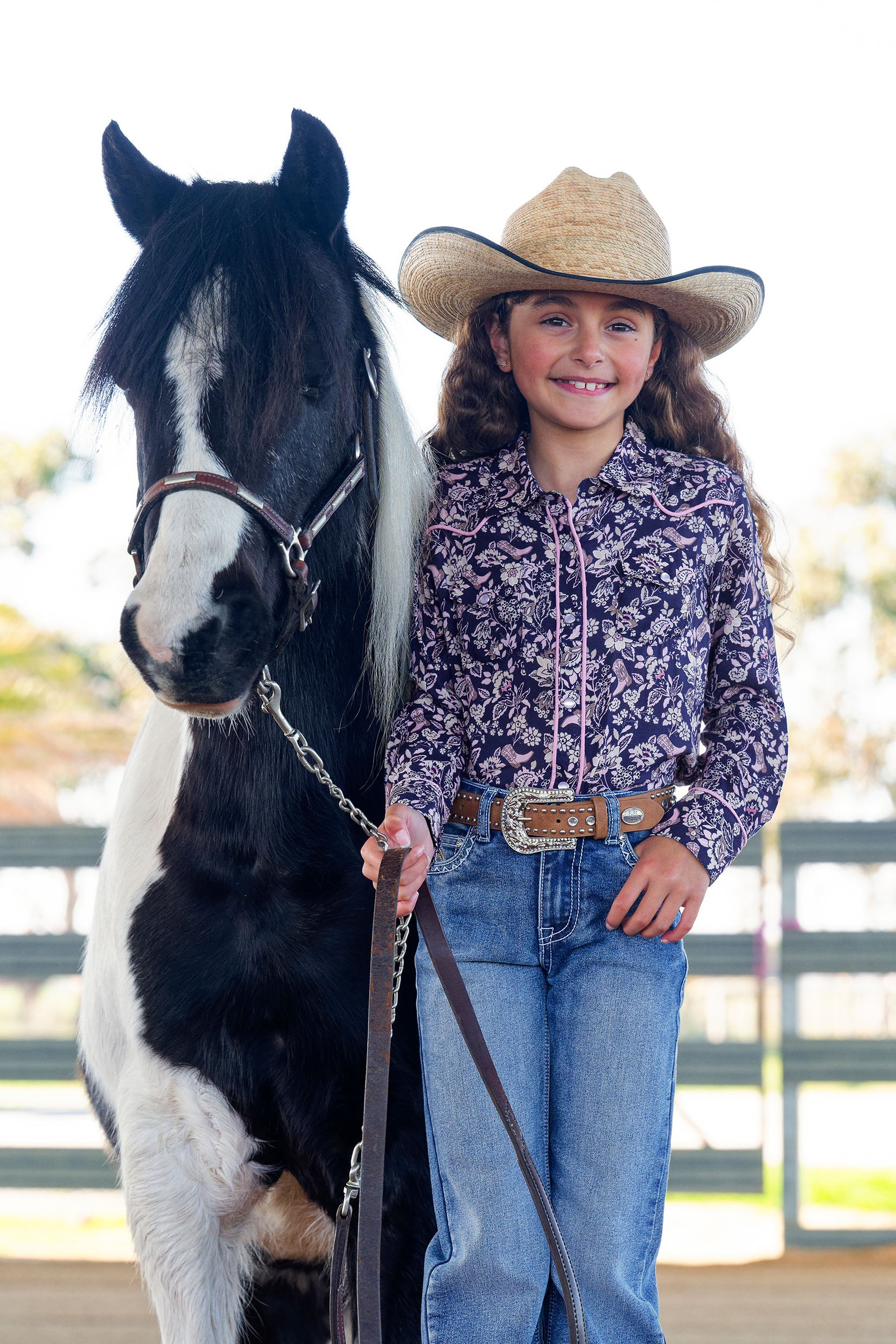 Pure Western Girls Hannah LS Shirt One / 10