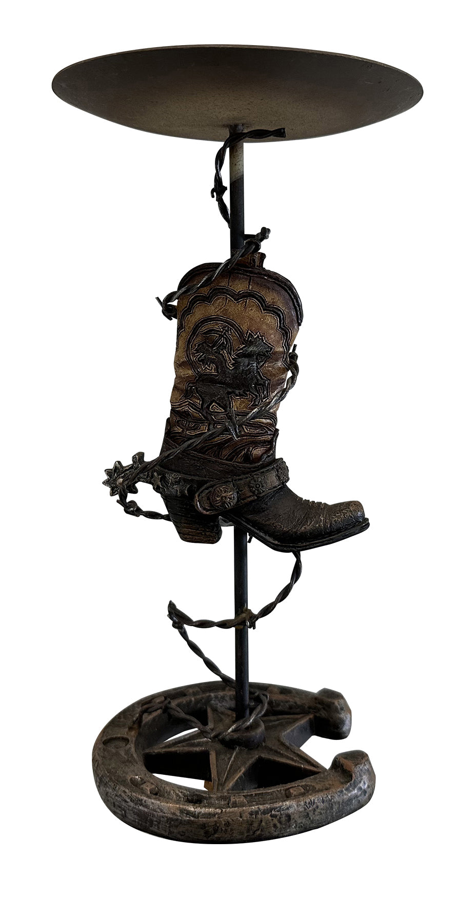 Pure Western Boot Candle Holder