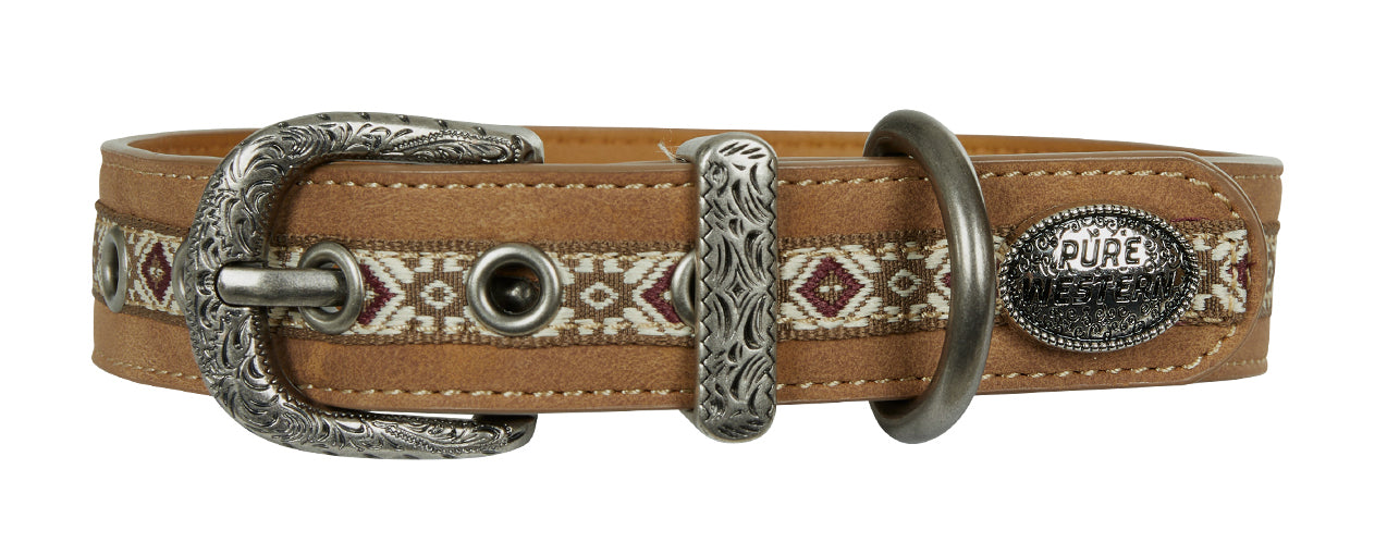 Pure Western Tomas Dog Collar Tan / Large