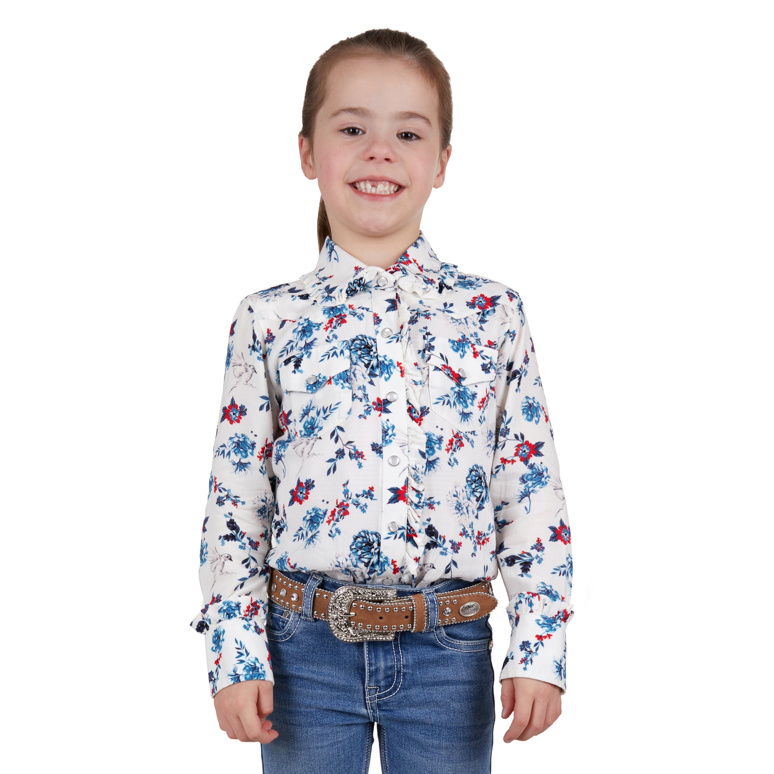 Pure Western Girls Flora Shirt % Multi / 10