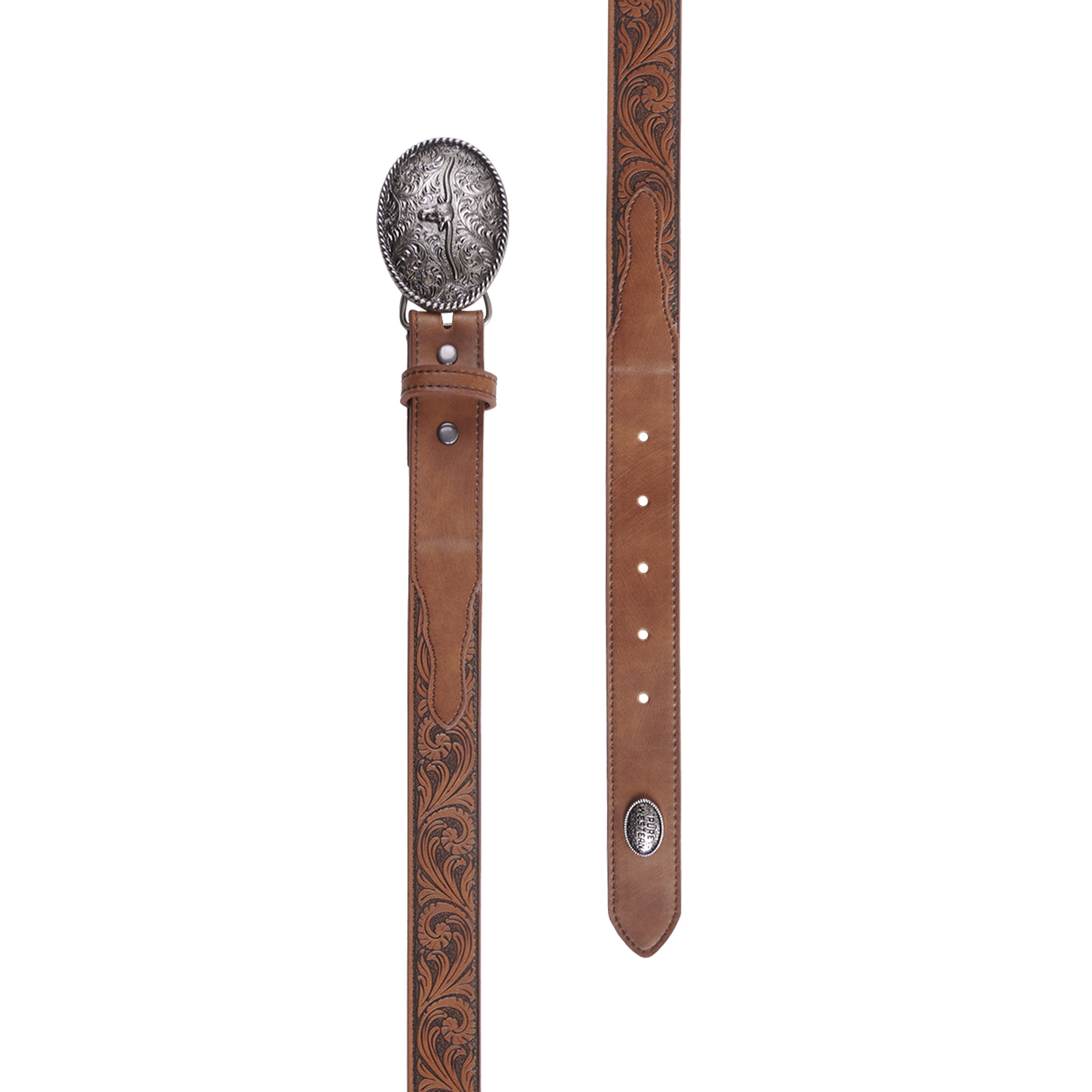 Pure Western Kids Perry Belt Tan / Large