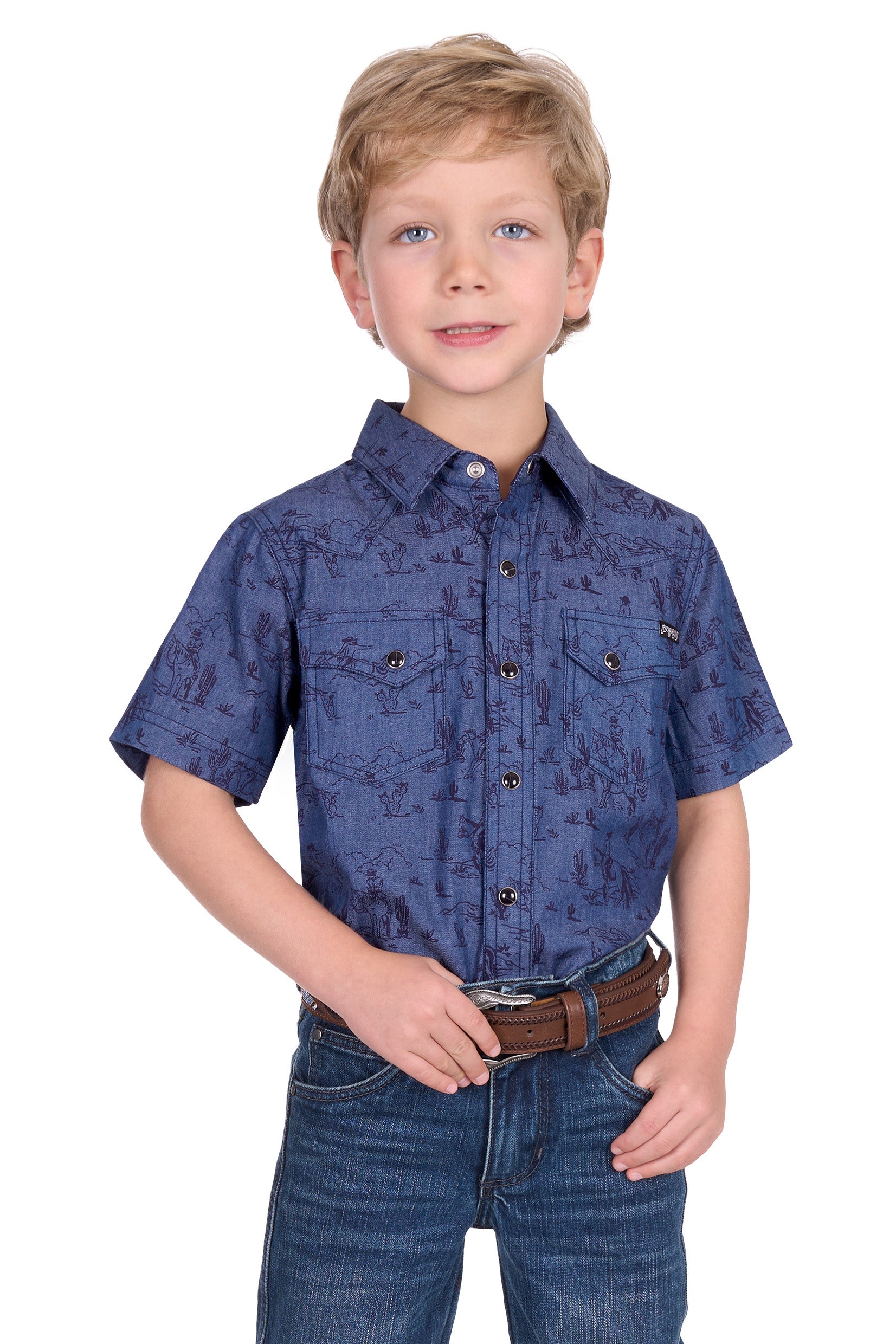 Pure Western Boys Travis SS Shirt One / 10