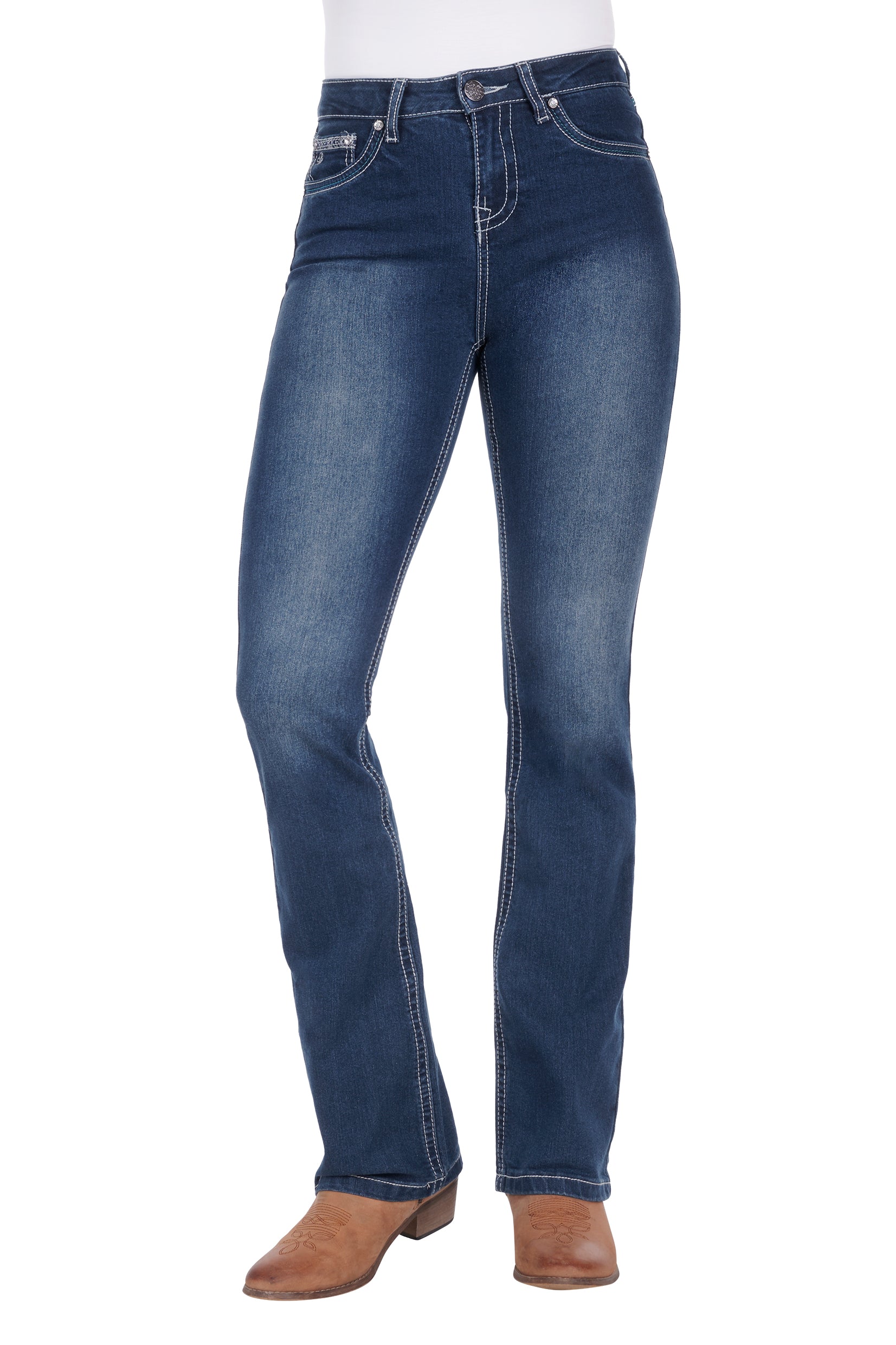 Pure Western Wms Abbi HW Bcut Jean 34 One / 34