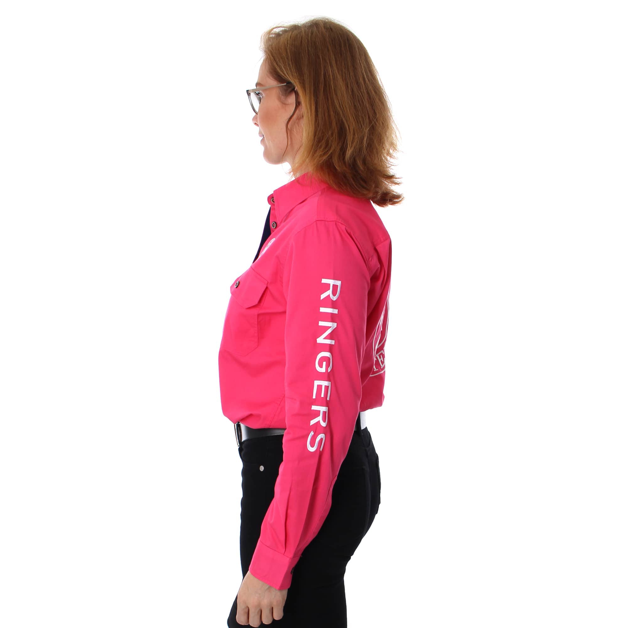 Ringers Jillaroo FB Shirt Black/Melon / 10