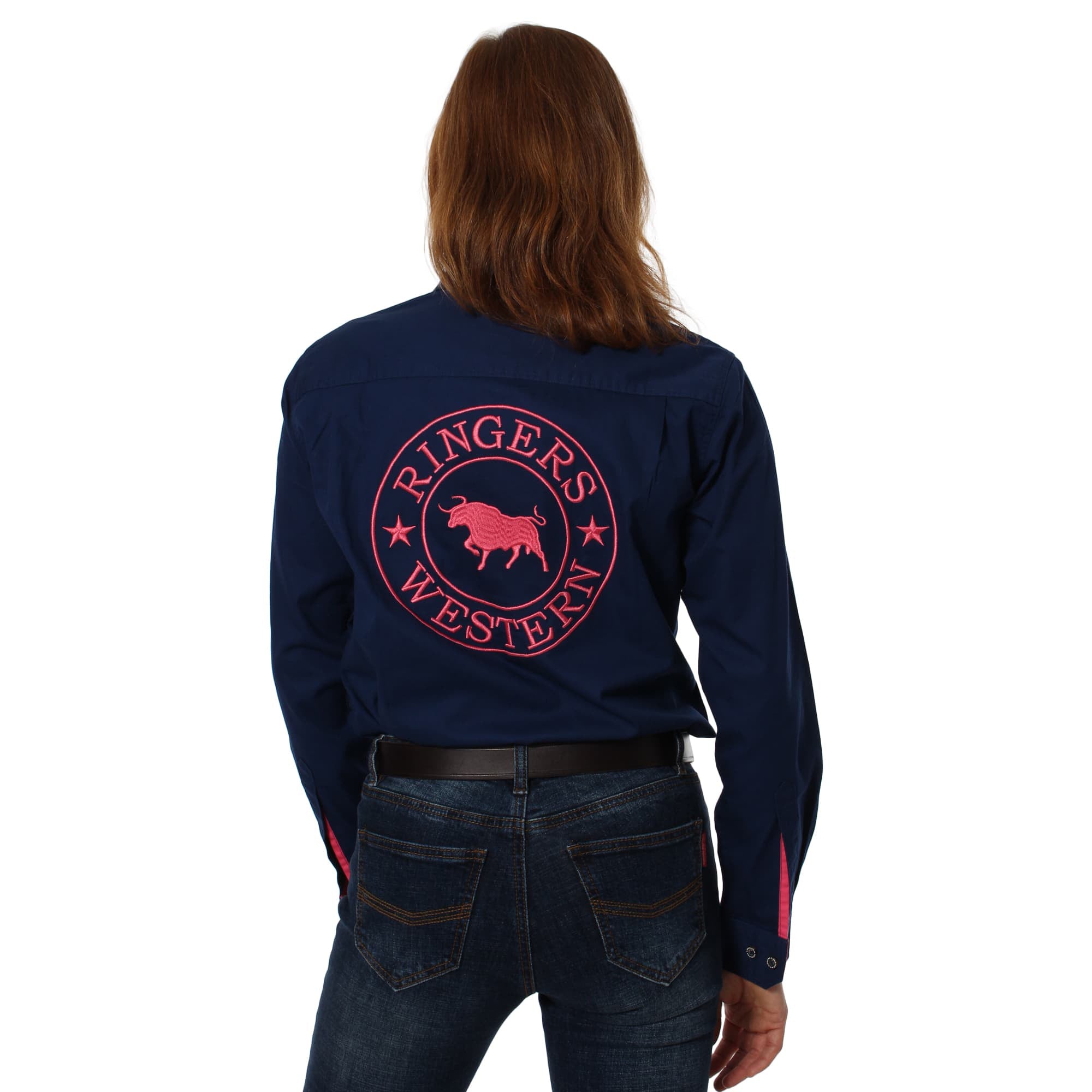Ringers Jillaroo FB Shirt Black/Melon / 10