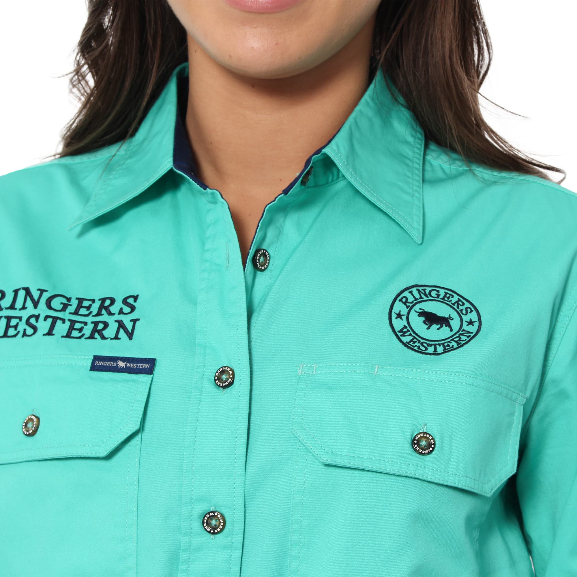 Ringers Jillaroo FB Shirt Black/Melon / 10