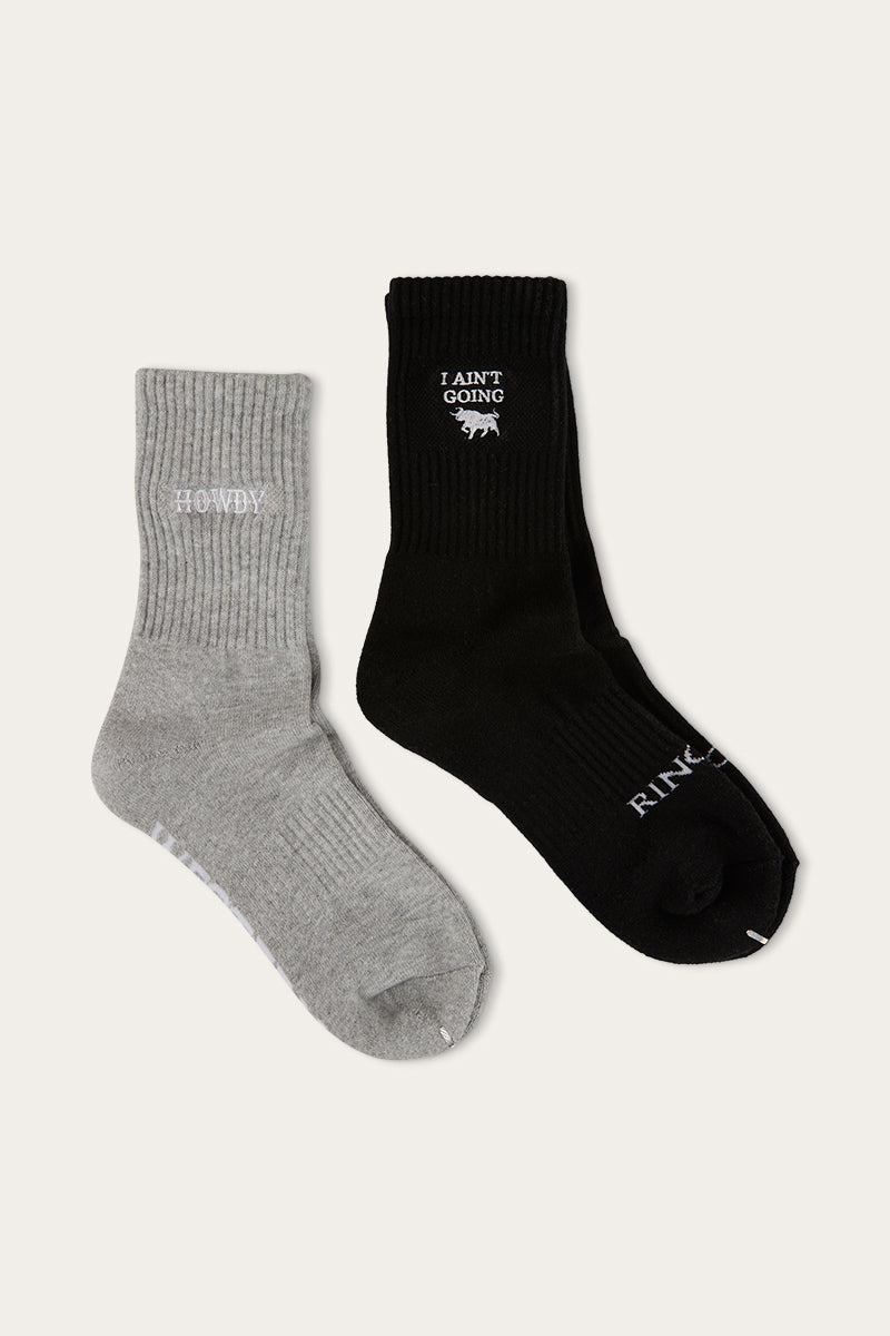 Ringers Howdy Unisex Socks 2pk One / 6-10