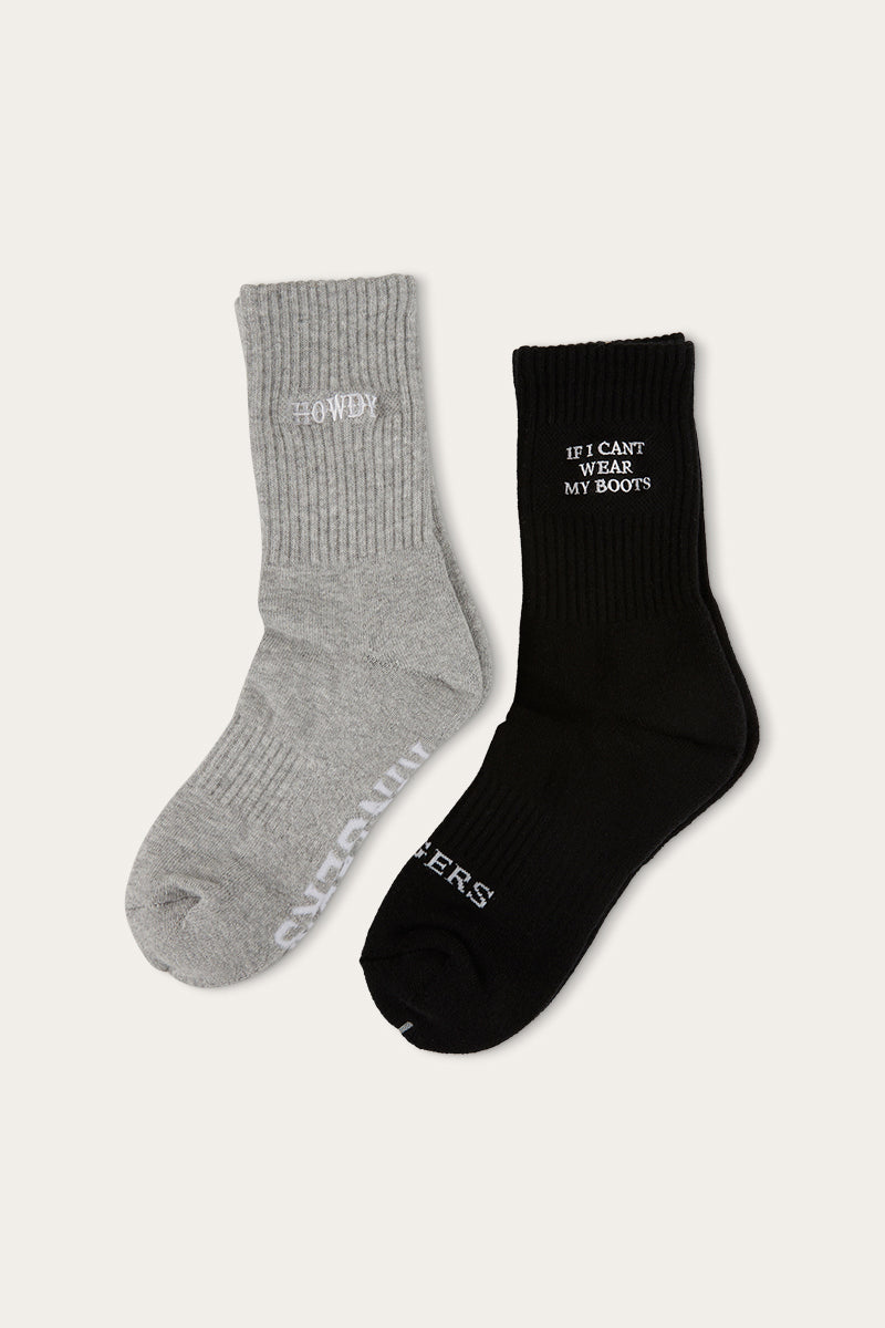 Ringers Howdy Unisex Socks 2pk One / 6-10